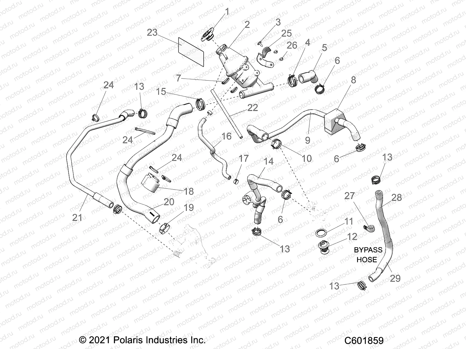 ENGINE | ENGINE, COOLING SYSTEM - S22TDL6KSA (601859)