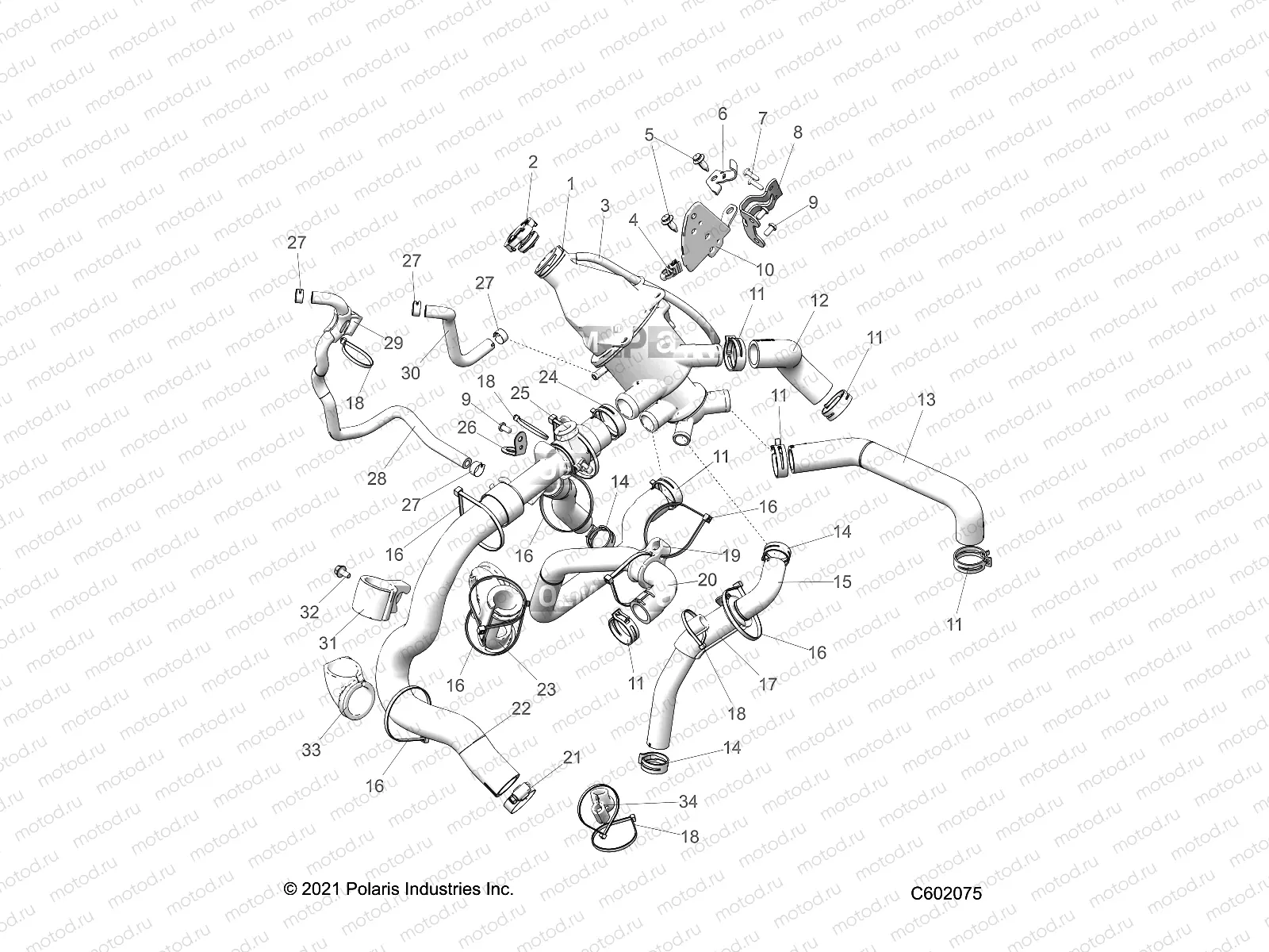 ENGINE | ENGINE, COOLING SYSTEM - S22TFG8MS/8ME ALL OPTIONS (C602075)