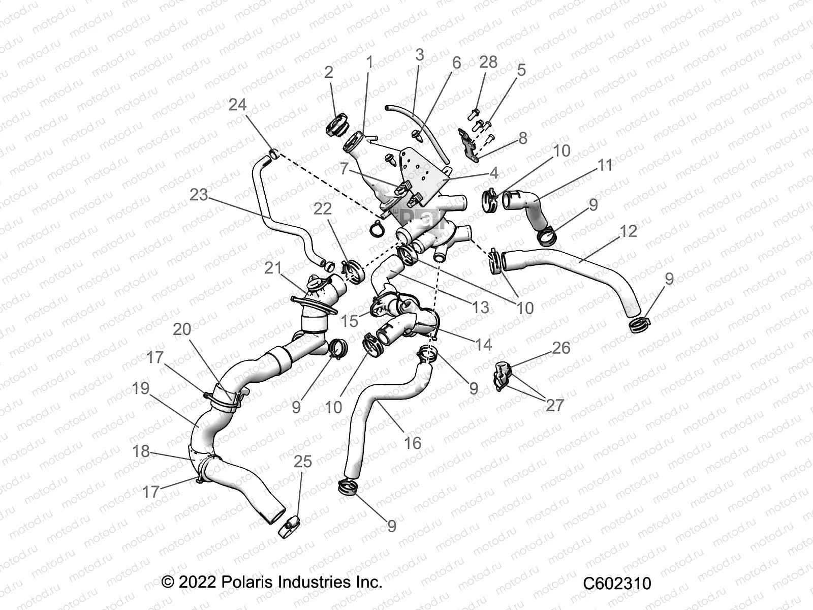 ENGINE | ENGINE, COOLING SYSTEM - S23TLC6RS/6RE (C602310)