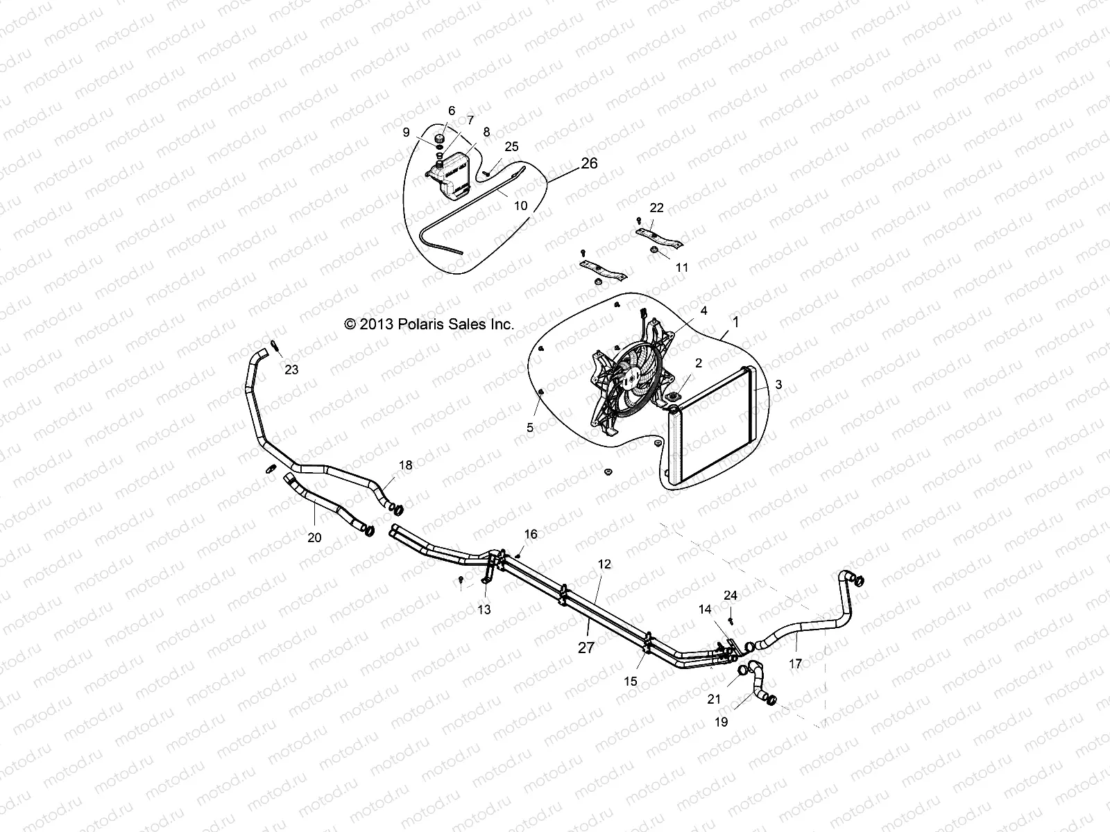ENGINE | ENGINE, COOLING SYSTEM - Z146T1EAM/EAW (49RGRCOOL1410004)