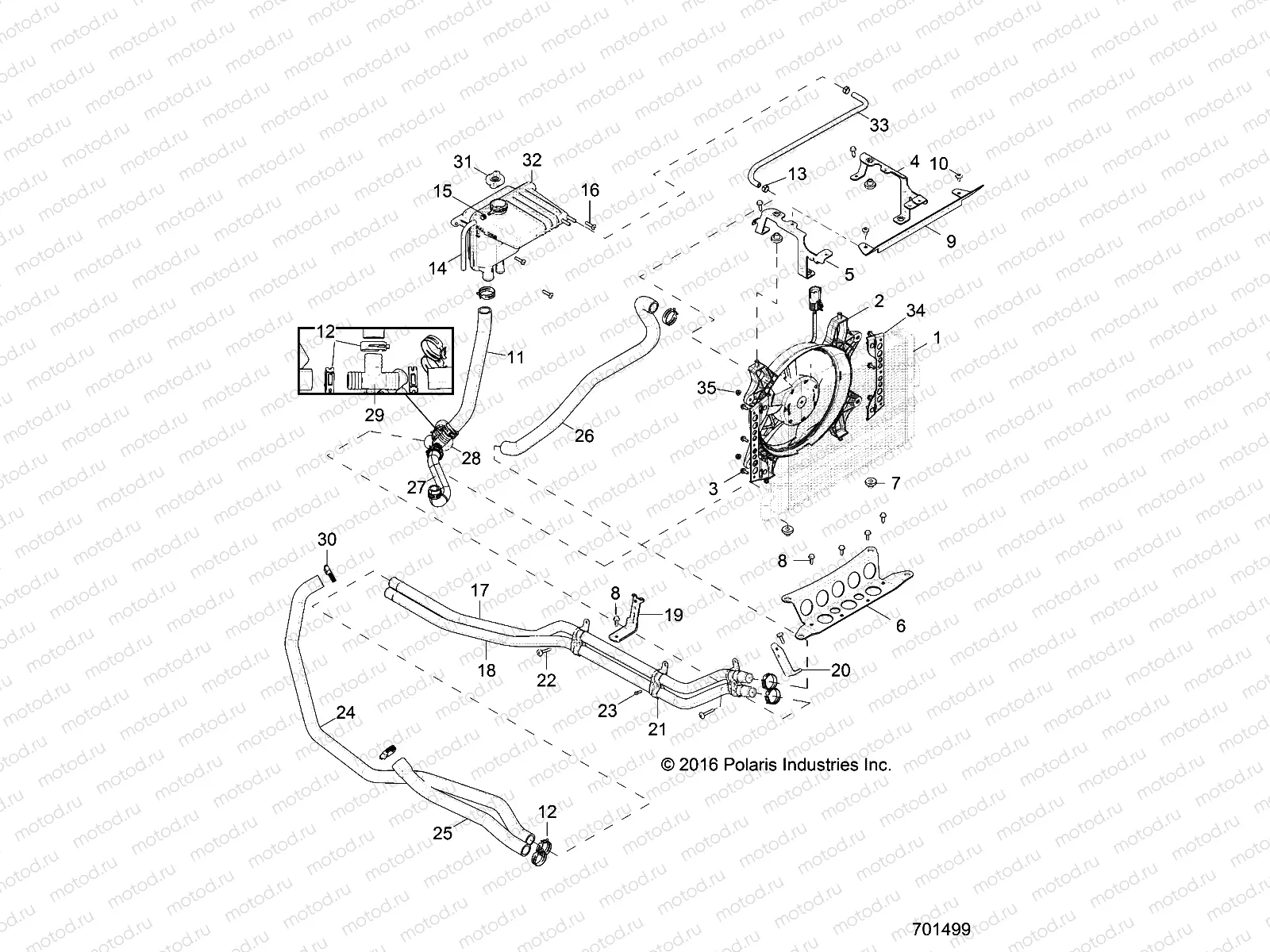 ENGINE | ENGINE, COOLING SYSTEM - Z17VDE92AK/AM/LK/AB (701499)