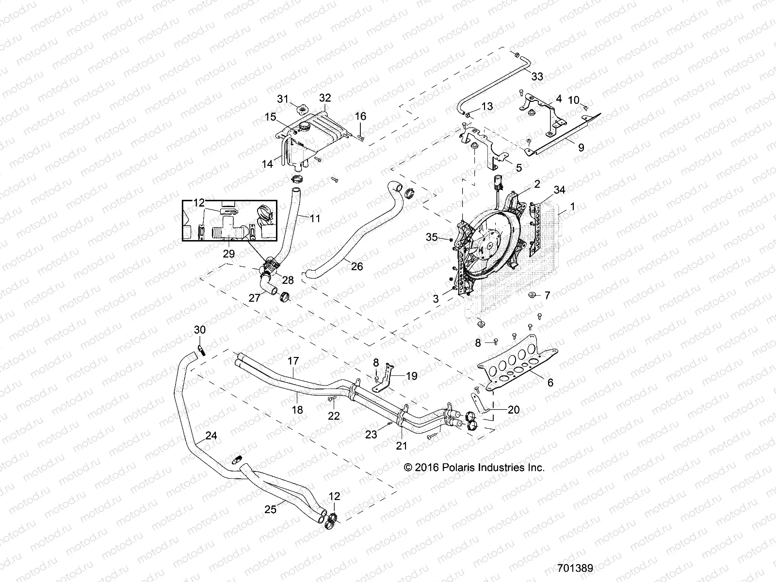 ENGINE | ENGINE, COOLING SYSTEM - Z17VDS92CM (701389)