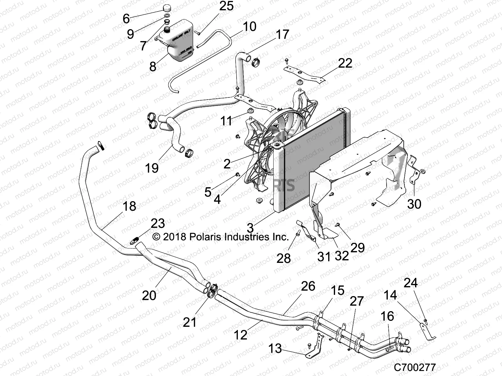 ENGINE | ENGINE, COOLING SYSTEM - Z22N4M99AR (C700277)