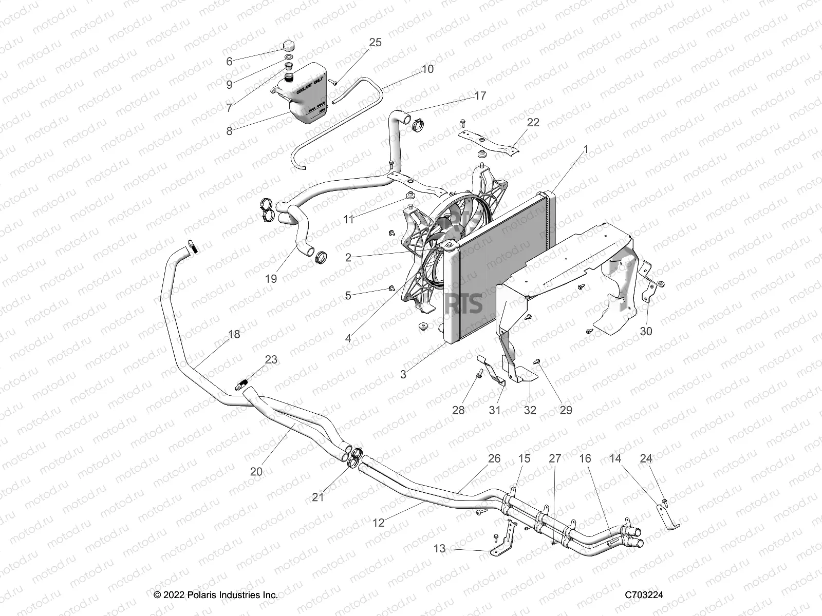ENGINE | ENGINE, COOLING SYSTEM - Z23N4E99NR (C703224)