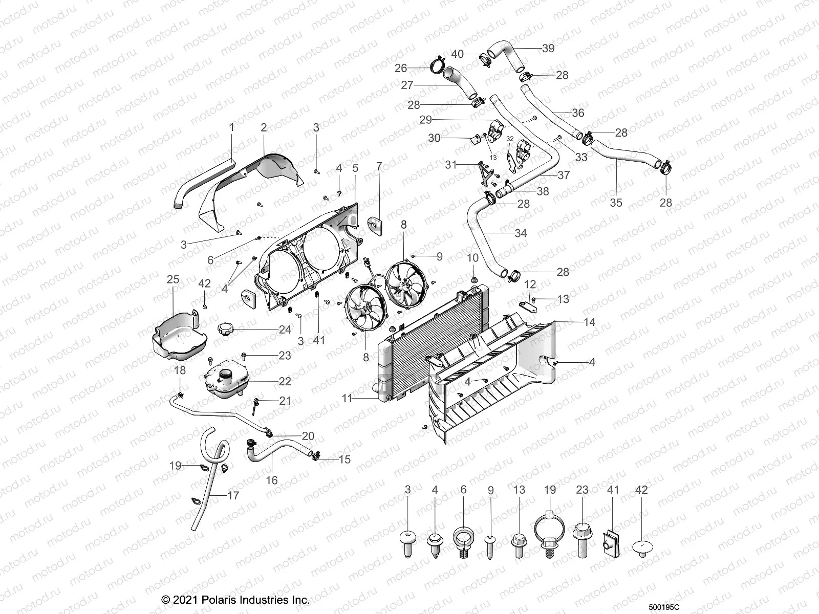 ENGINE | ENGINE, COOLING - T22AAFGB/HB/PGD/HD/RGB/HB ALL OPTIONS  (500195C)