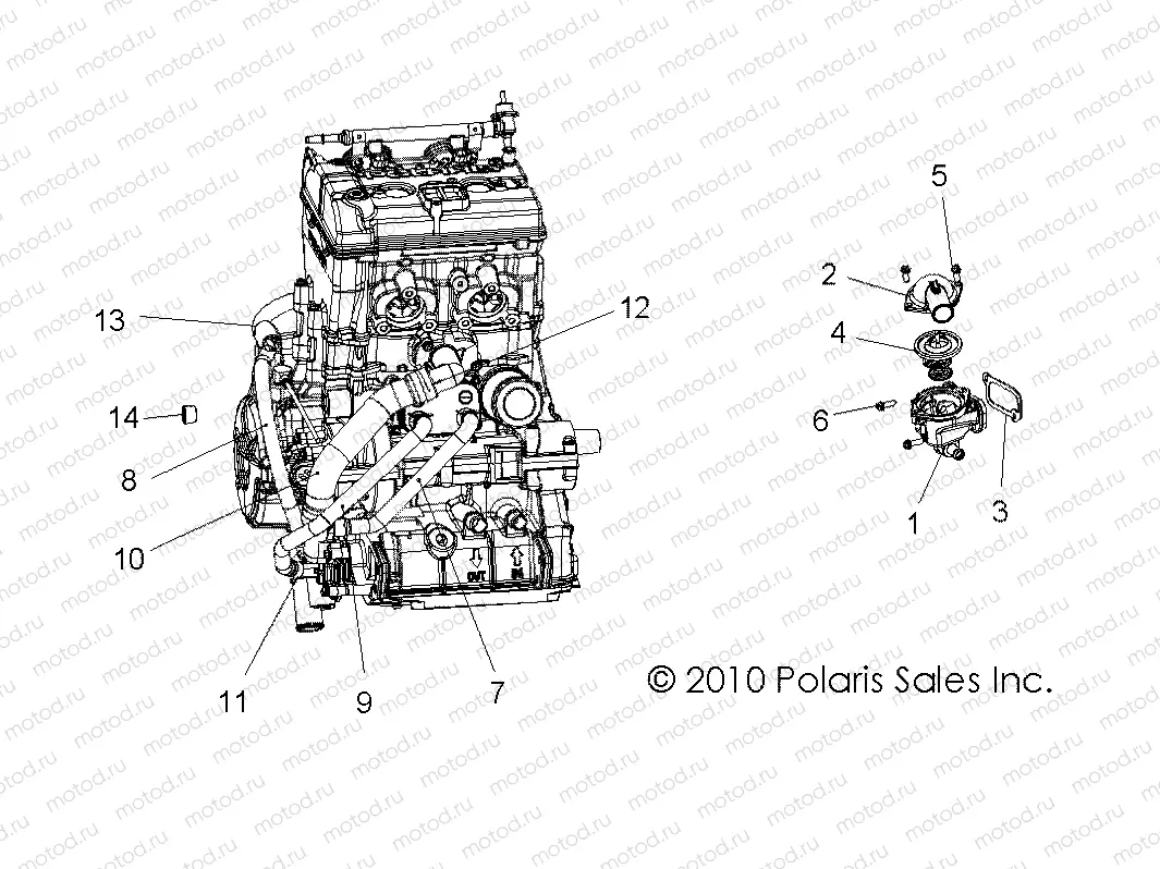 ENGINE | ENGINE, COOLING, THERMOSTAT and BYPASS - R12XT87AA/9EAS (49RGRTHERMO11RZR875)