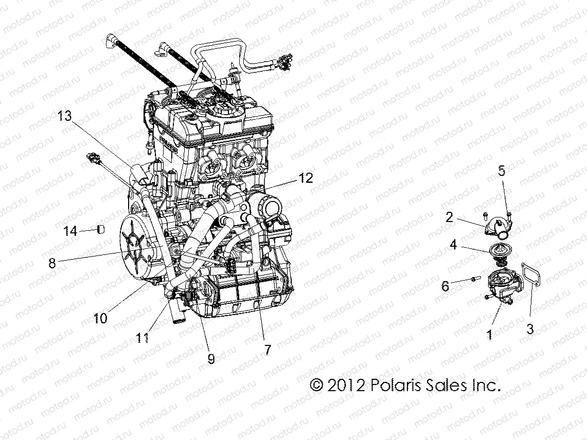 ENGINE | ENGINE, COOLING, THERMOSTAT and BYPASS - R13JT87AD/AL/9EAK/EAL/EAO/EAT/EAW/EAP (49RGRTHERMO13RZRXP4I)
