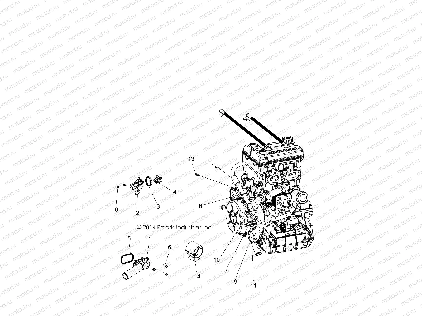 ENGINE | ENGINE, COOLING, THERMOSTAT and BYPASS - R15RTE87FA (49RGRTHERMO15900XP)