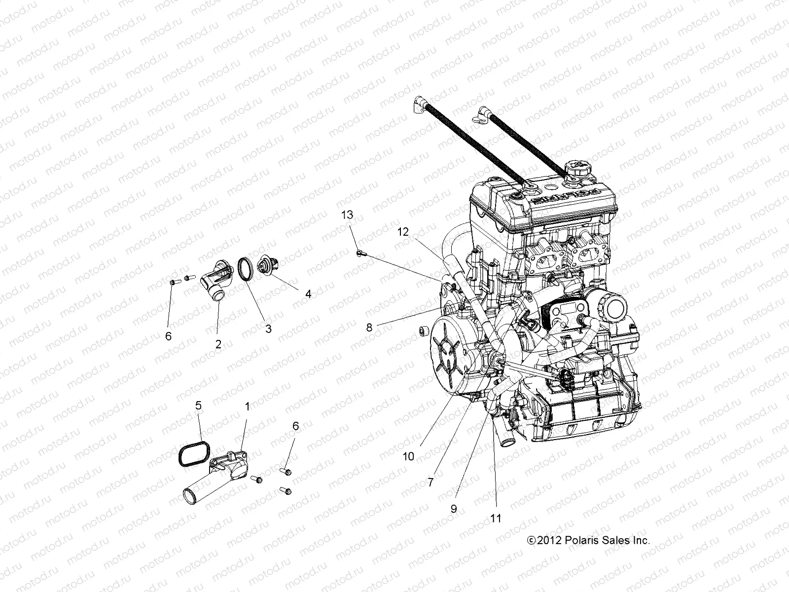 ENGINE | ENGINE, COOLING, THERMOSTAT and BYPASS - R15RUA87/E87/YAA/ZAC ALL OPTIONS (49RGRTHERMO13900XP)