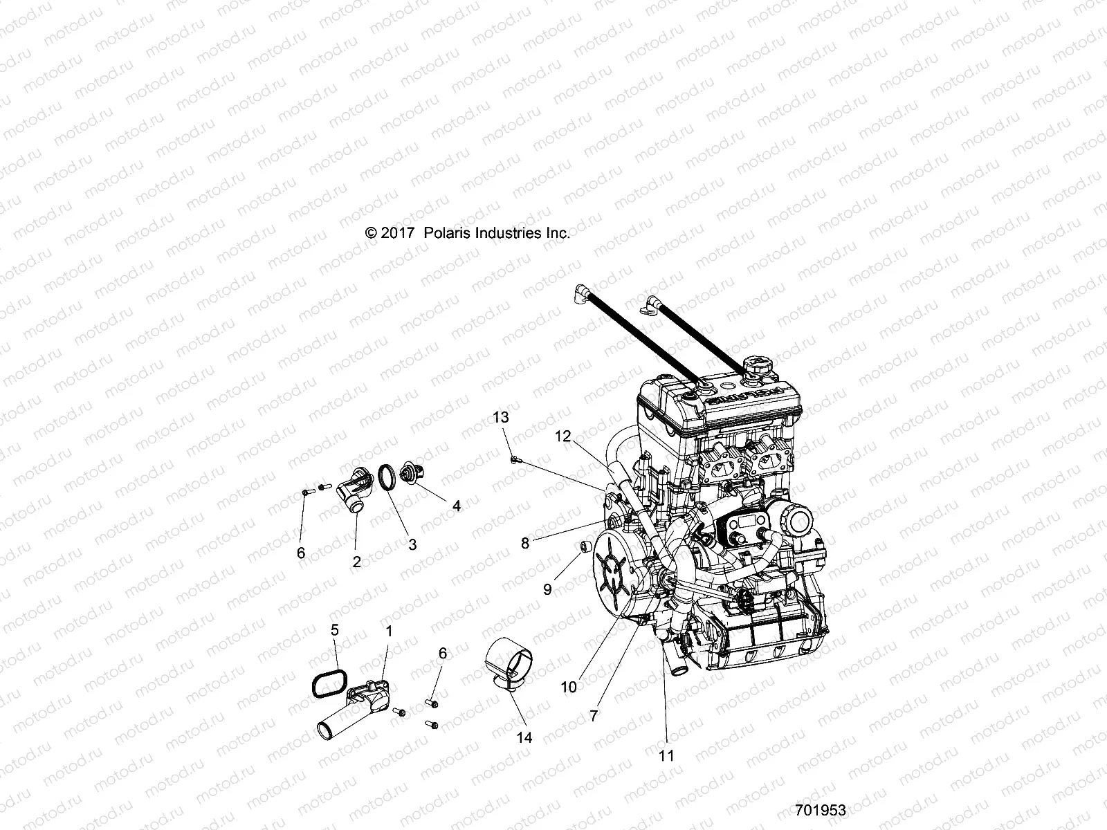 ENGINE | ENGINE, COOLING, THERMOSTAT and BYPASS - R18RVU99AS (701953)