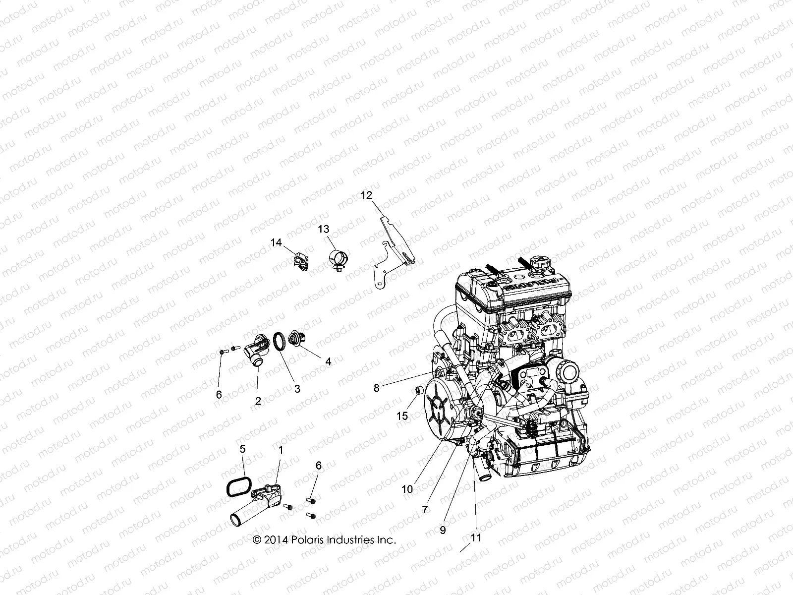 ENGINE | ENGINE, COOLING, THERMOSTAT and BYPASS - Z15VBE87FK/JK (49RGRTHERMO15RZR900)
