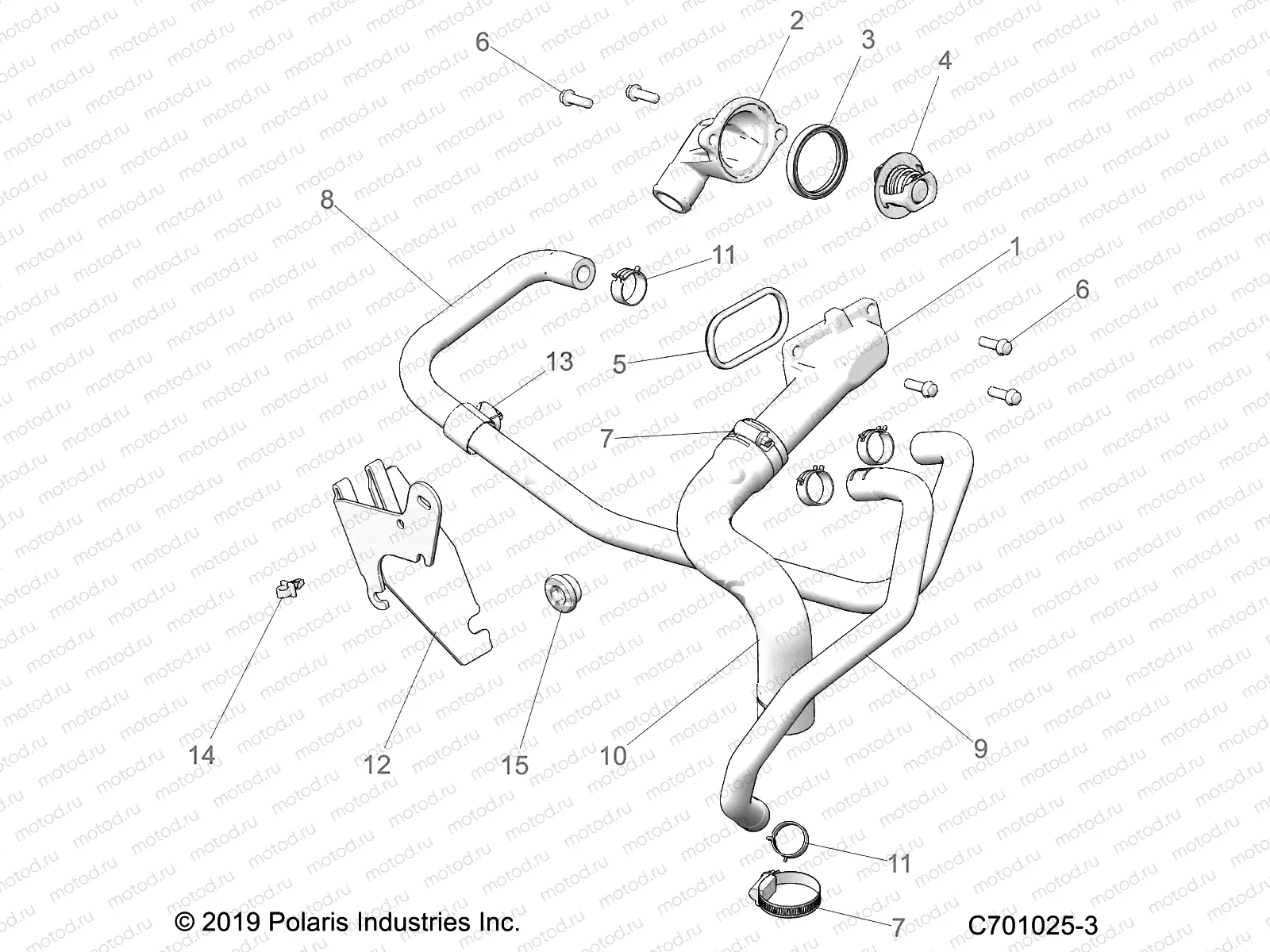 ENGINE | ENGINE, COOLING, THERMOSTAT and BYPASS - Z22A5P87A5 (C701025-3)