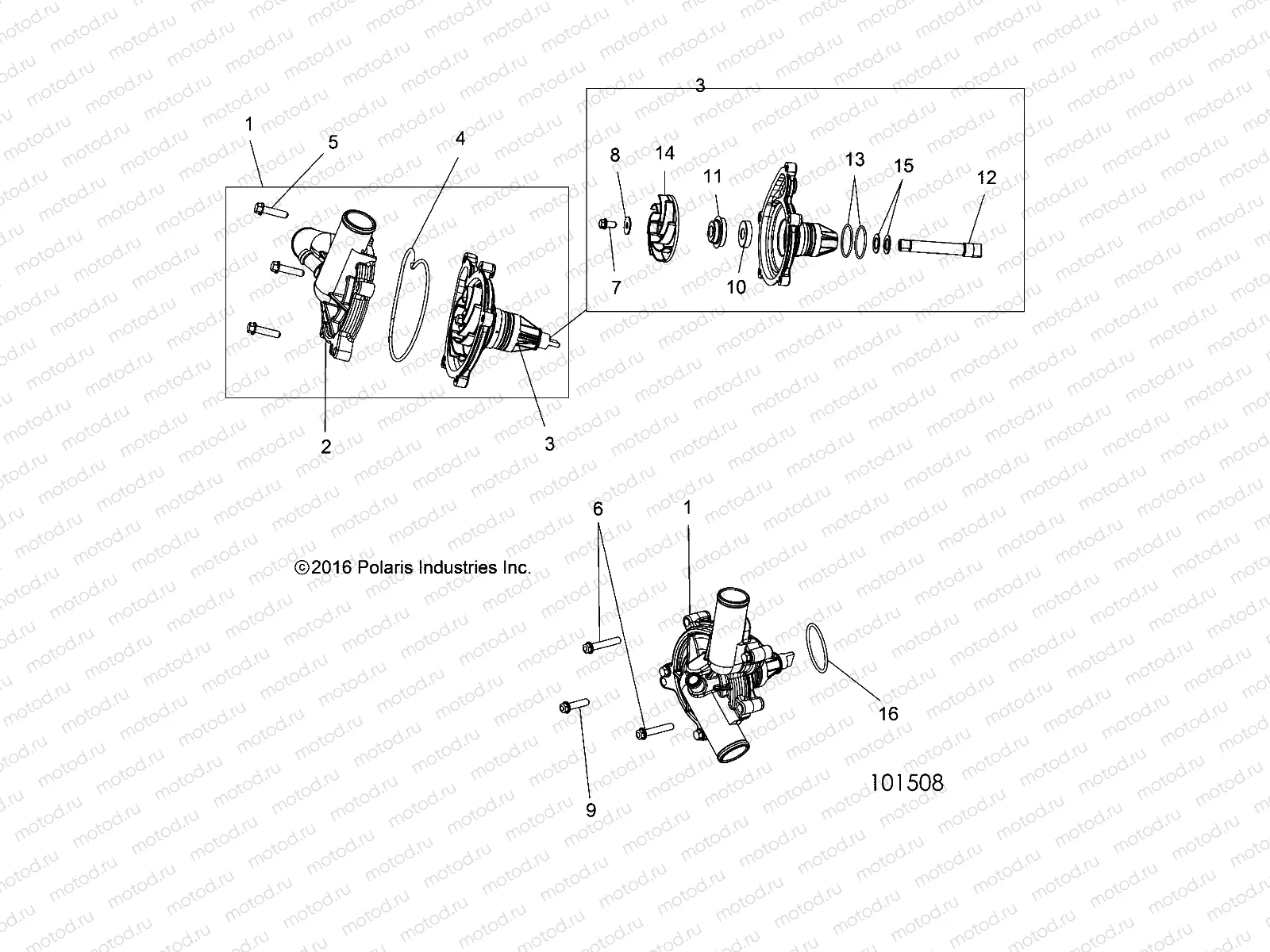 ENGINE | ENGINE, COOLING, WATERPUMP - A19DCE87AK (101508)