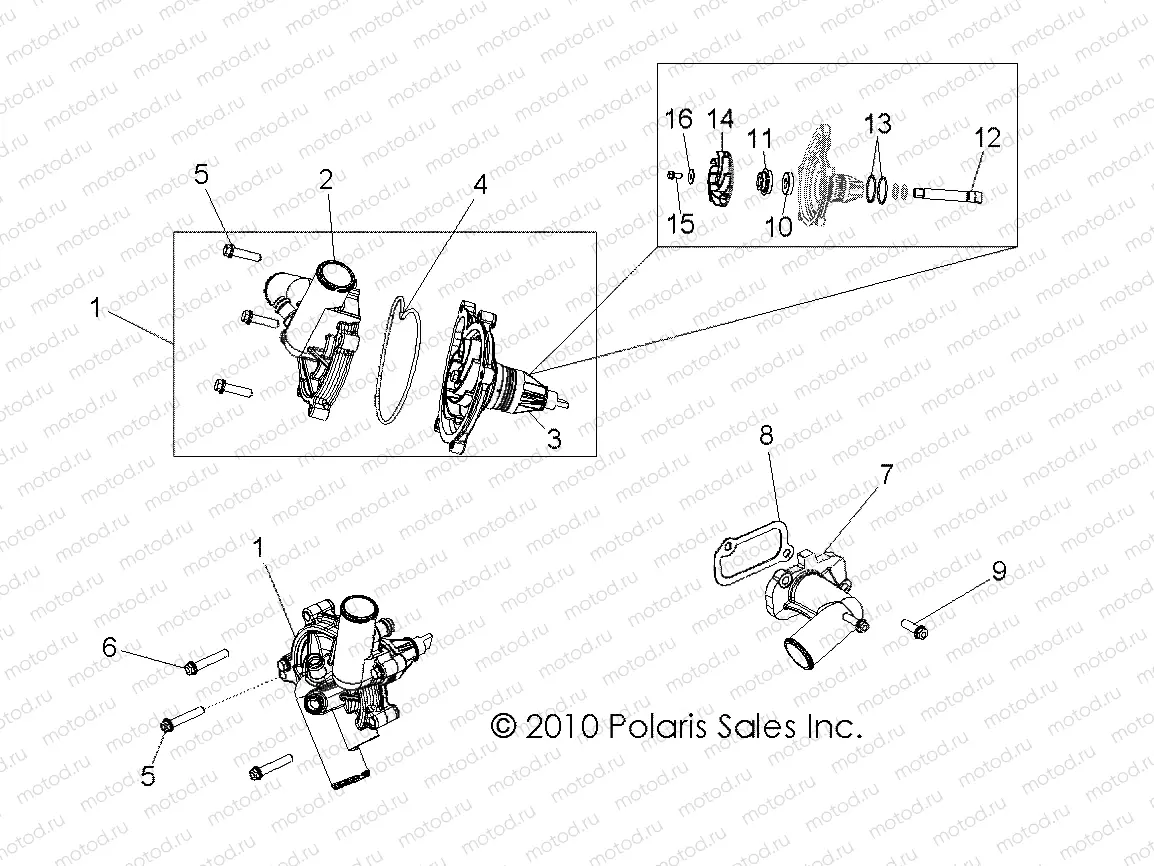 ENGINE | ENGINE, COOLING, WATERPUMP - R13JT87AD/AL/9EAK/EAL/EAO/EAT/EAW/EAP (49RGRWATERPUMP11RZR875)
