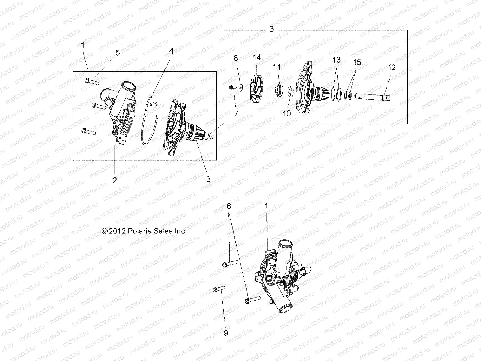 ENGINE | ENGINE, COOLING, WATERPUMP - R15RUA87/E87/YAA/ZAC ALL OPTIONS (49RGRWATERPUMP13900XP)