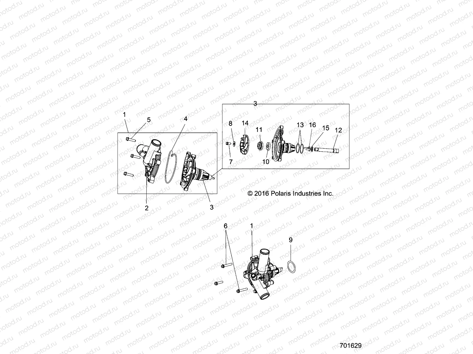 ENGINE | ENGINE, COOLING, WATERPUMP - R17RTE87FU/F1/S87CU/C1/FU/F1 (701629)