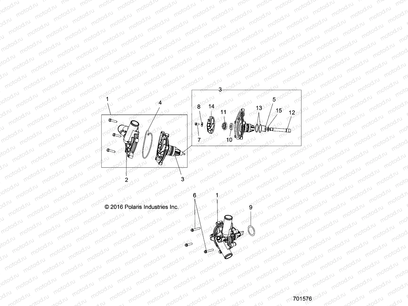 ENGINE | ENGINE, COOLING, WATERPUMP - R17RVE99NY (701576)