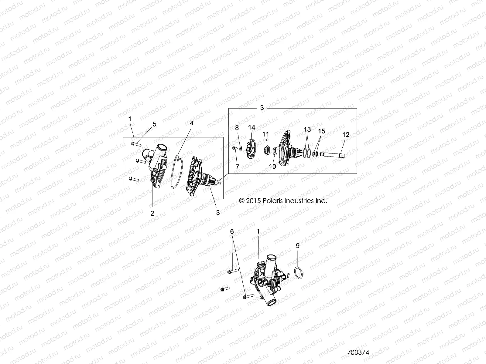 ENGINE | ENGINE, COOLING, WATERPUMP - R18RVU99AS (700374)