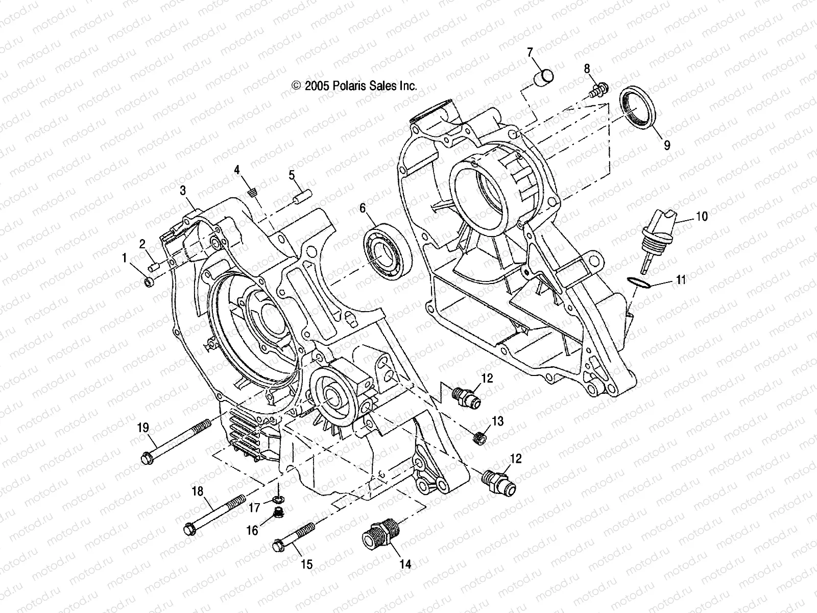 ENGINE | ENGINE, CRANKCASE - A07CA32AA (4999202939920293C05)