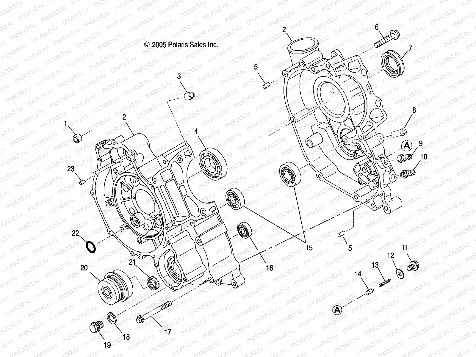 ENGINE | ENGINE, CRANKCASE - A07MH50FC (4999200139920013D04)
