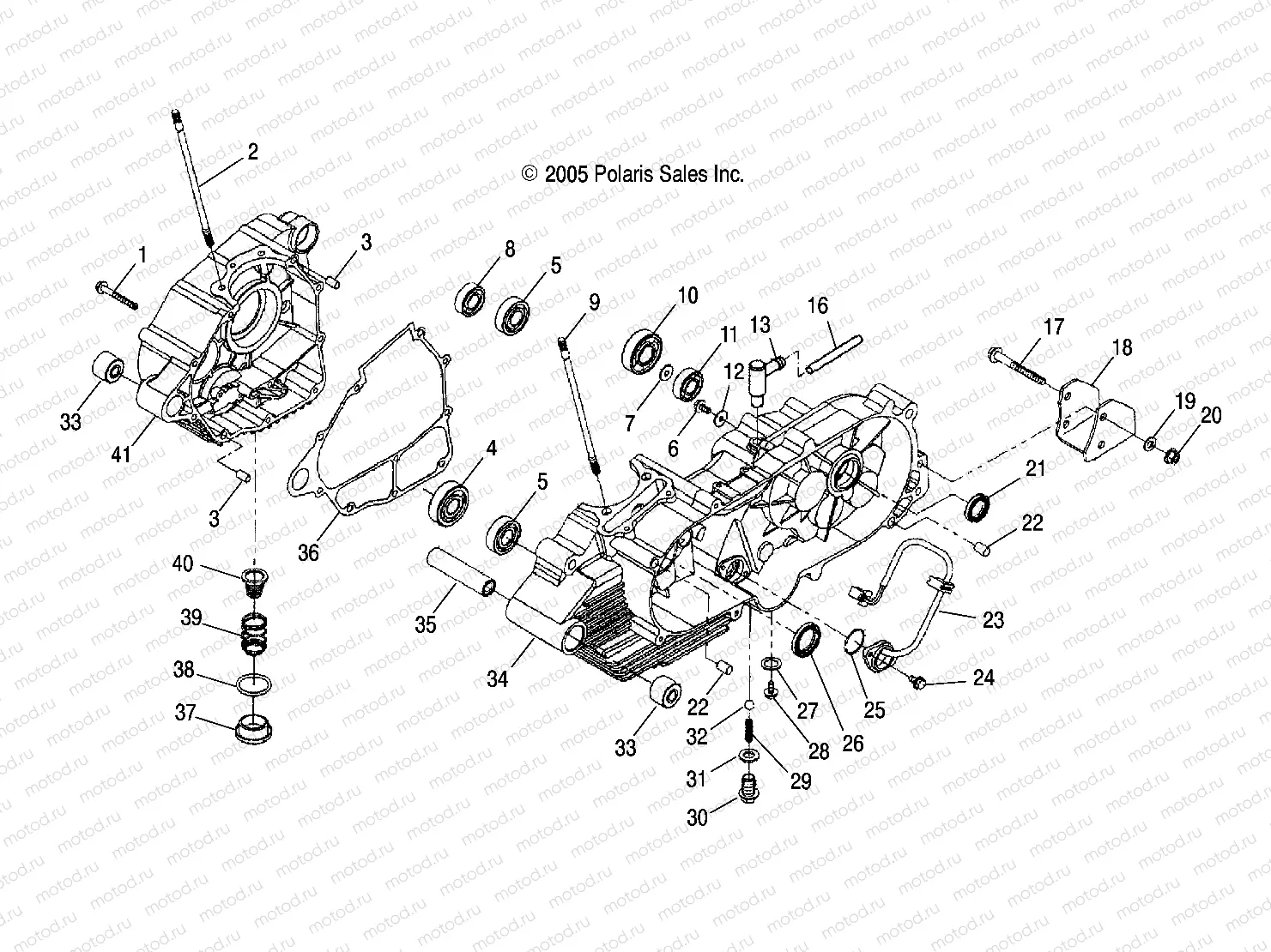 ENGINE | ENGINE, CRANKCASE - A07SB20AA (49ATVCRANKCASE07PHX)