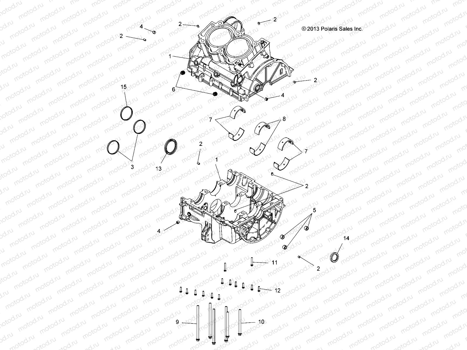 ENGINE | ENGINE, CRANKCASE - A14GH9EFW (49ATVCRANKCASE14SCRAM)