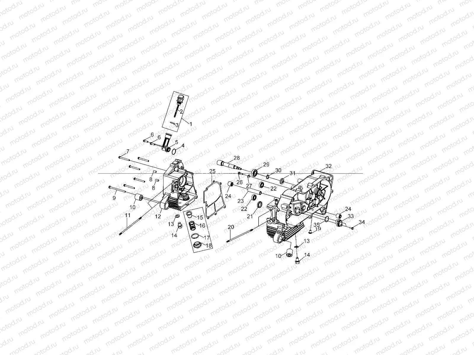 ENGINE | ENGINE, CRANKCASE - A19YAK11B7/B6/N7/N6 (A00045)