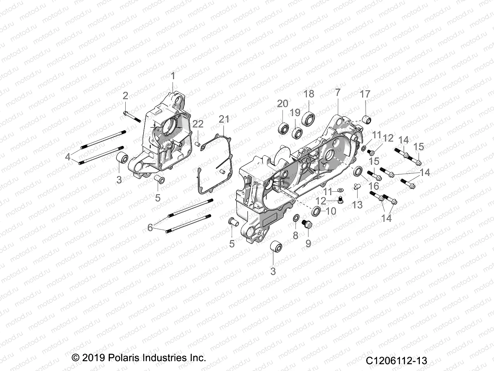 ENGINE | ENGINE, CRANKCASE - A23HBE07B2 (C1206112-13)