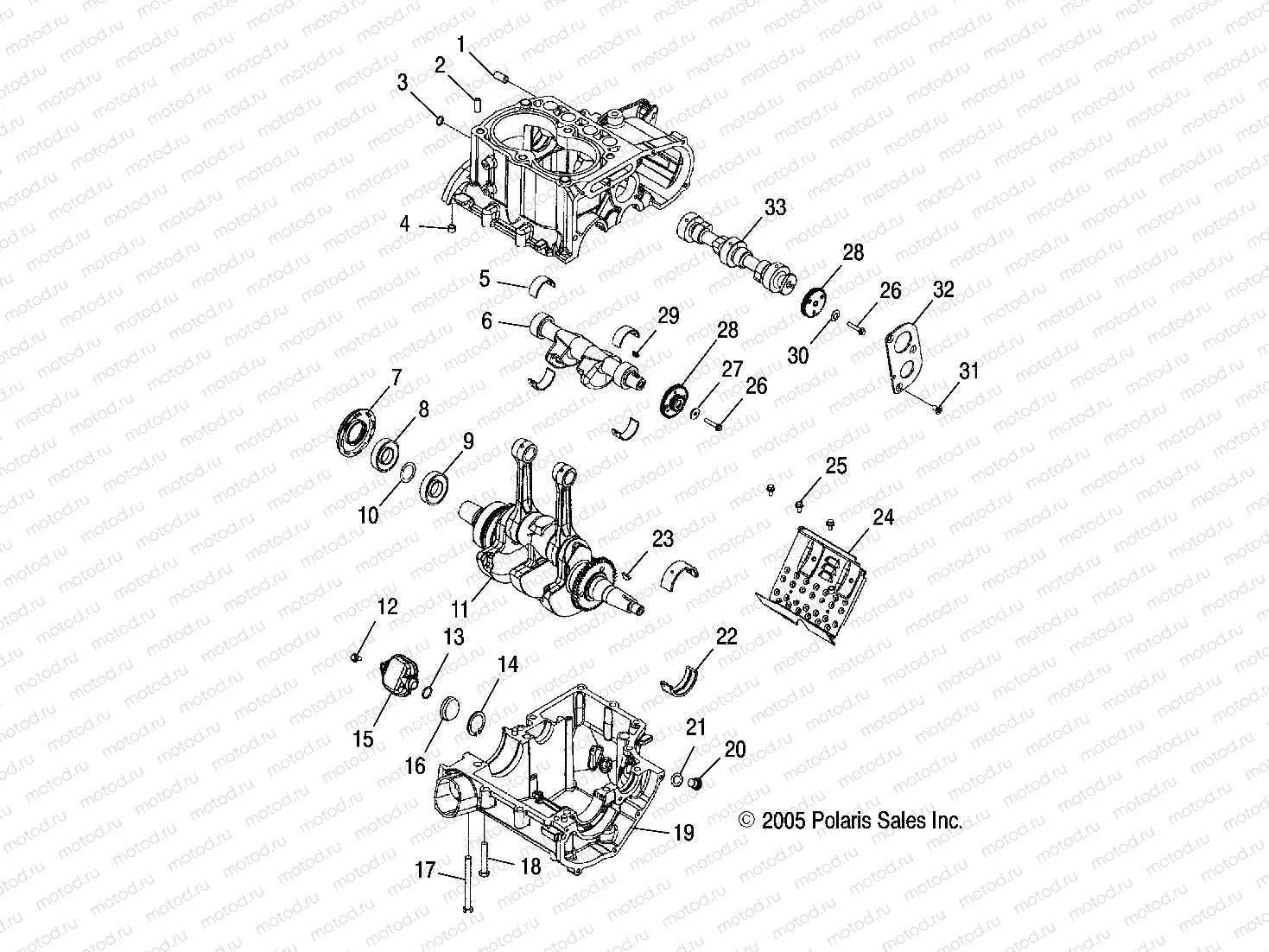 ENGINE | ENGINE, CRANKCASE and CRANKSHAFT - A07TH76AU/TN76AF/AL/AU (4999200299920029D06)