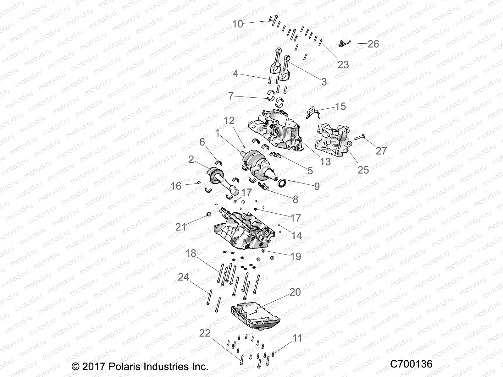 ENGINE | ENGINE, CRANKCASE AND CRANKSHAFT - G21G4E99NW (C700136)