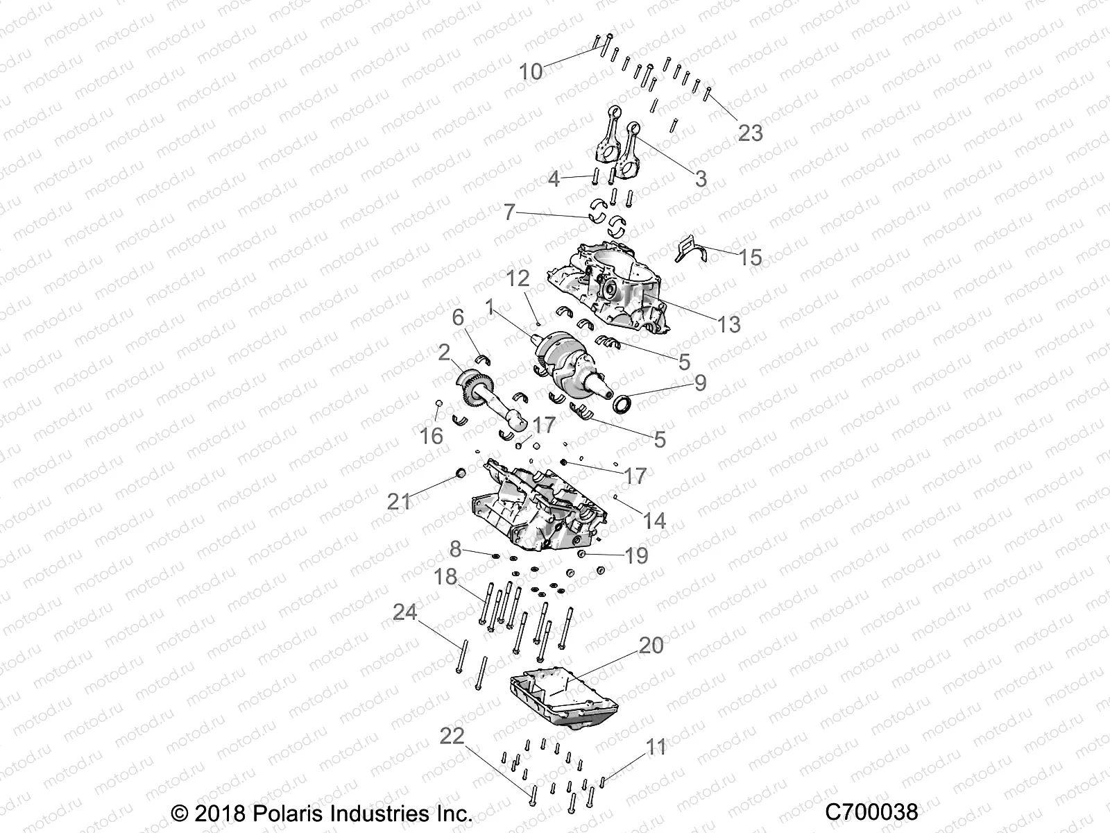ENGINE | ENGINE, CRANKCASE AND CRANKSHAFT - R21RSF99AK (C700038)