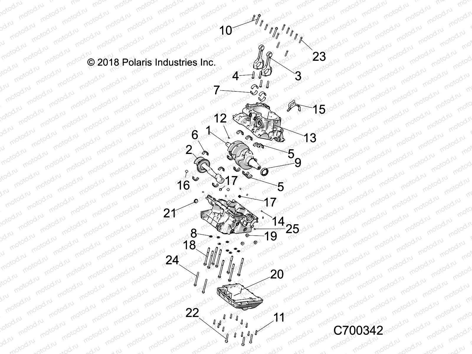 ENGINE | ENGINE, CRANKCASE AND CRANKSHAFT - R23RSY99A9/AJ/AK/AX/B9/BJ/BK/BX (C700342)