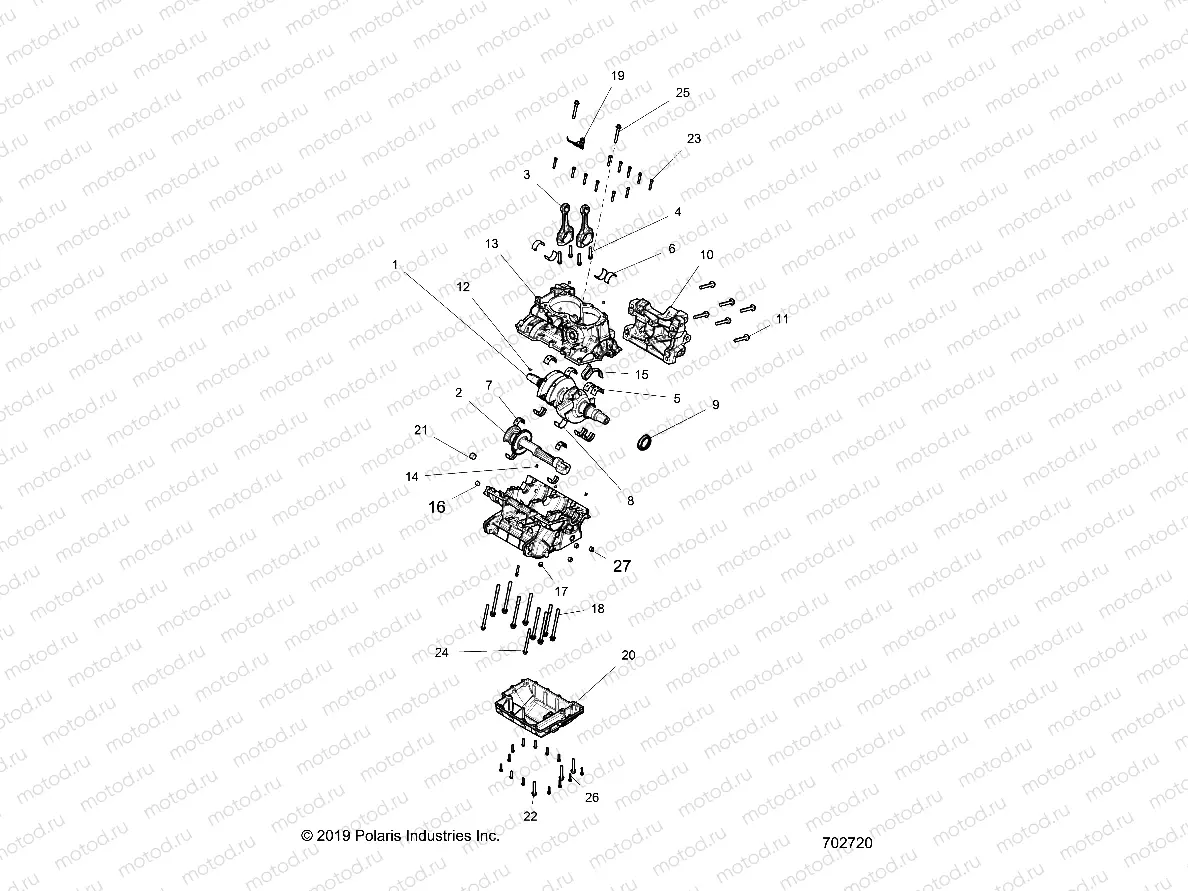 ENGINE | ENGINE, CRANKCASE AND CRANKSHAFT - Z20NAE99FC/E99NC/S99CC/S99FC (702720)