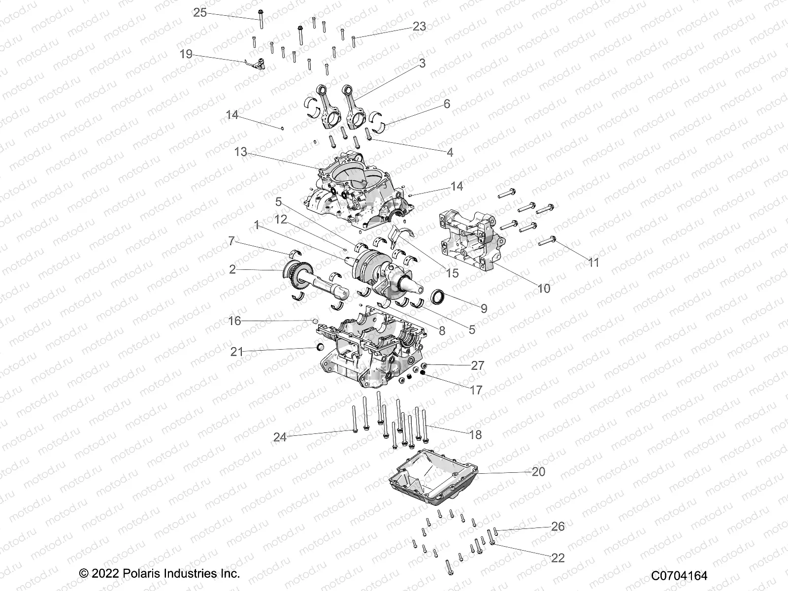 ENGINE | ENGINE, CRANKCASE AND CRANKSHAFT - Z23N4E99A/99B (C0704164)