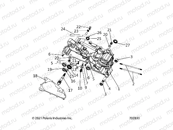 ENGINE | ENGINE, CRANKCASE COMP, LEFT - Z22HCB18N2 (702833)