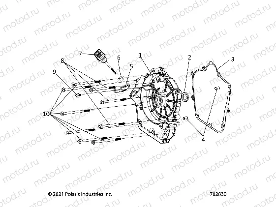 ENGINE | ENGINE, CRANKCASE COVER ASM, RIGHT - Z22HCB18D2 (702830))