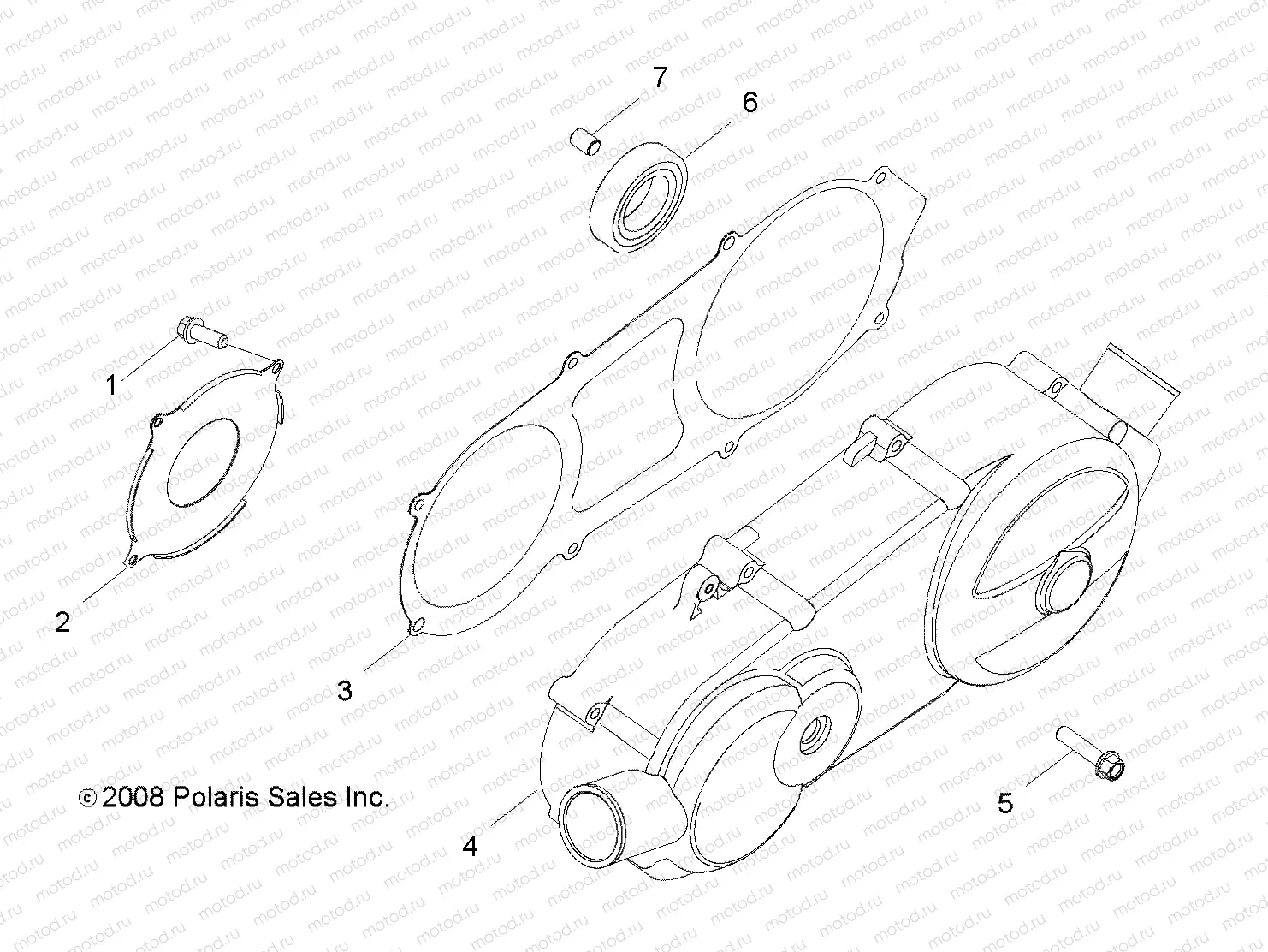 ENGINE | ENGINE, CRANKCASE COVER, LH - Z20YAV17B2/B4/N2/N4/A2/A4 (49RGRCRANKCVRLH09RZR170)