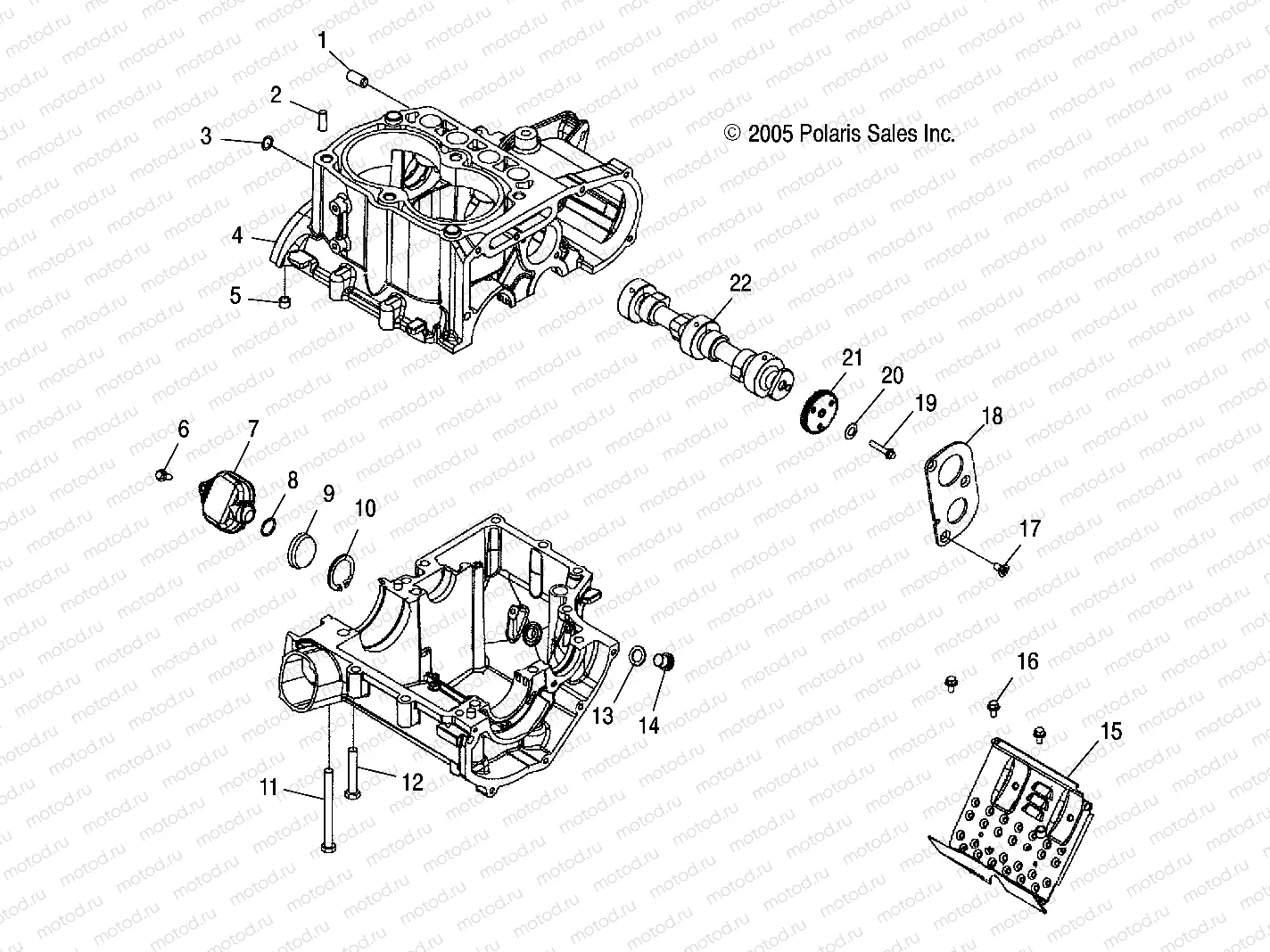 ENGINE | ENGINE, CRANKCASE - R07RH68AD/AG/AH/AK/AL/AO/AP/AW (4999202259920225D10)