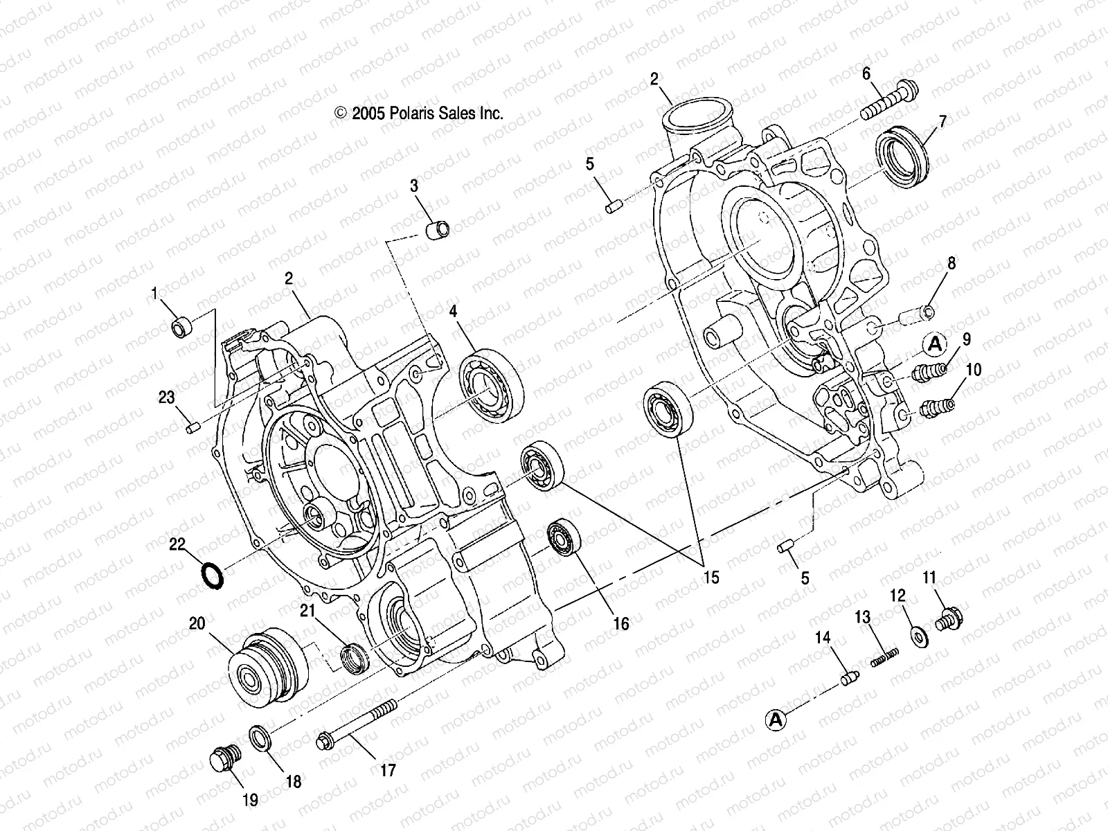 ENGINE | ENGINE, CRANKCASE - R08RB50AA (4999203249920324D09)