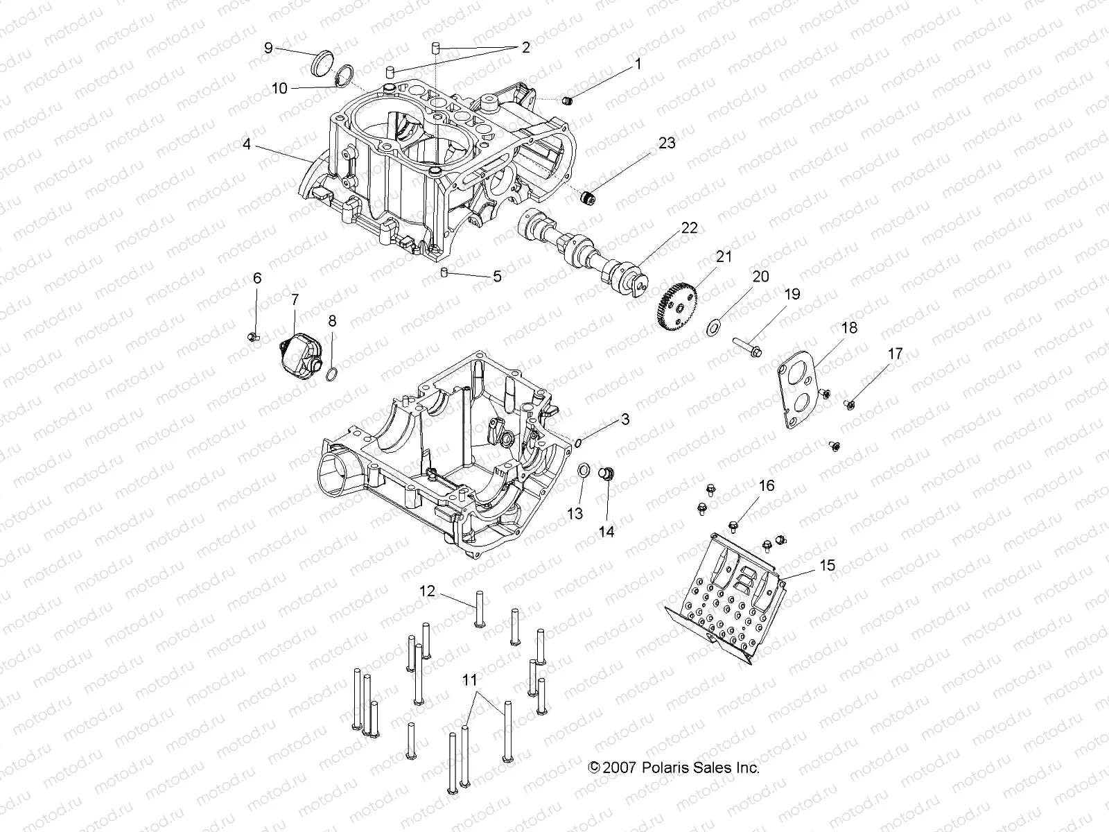 ENGINE | ENGINE, CRANKCASE - R09HH68/HY68 ALL OPTIONS (49RGRCRANKCASE086X6)