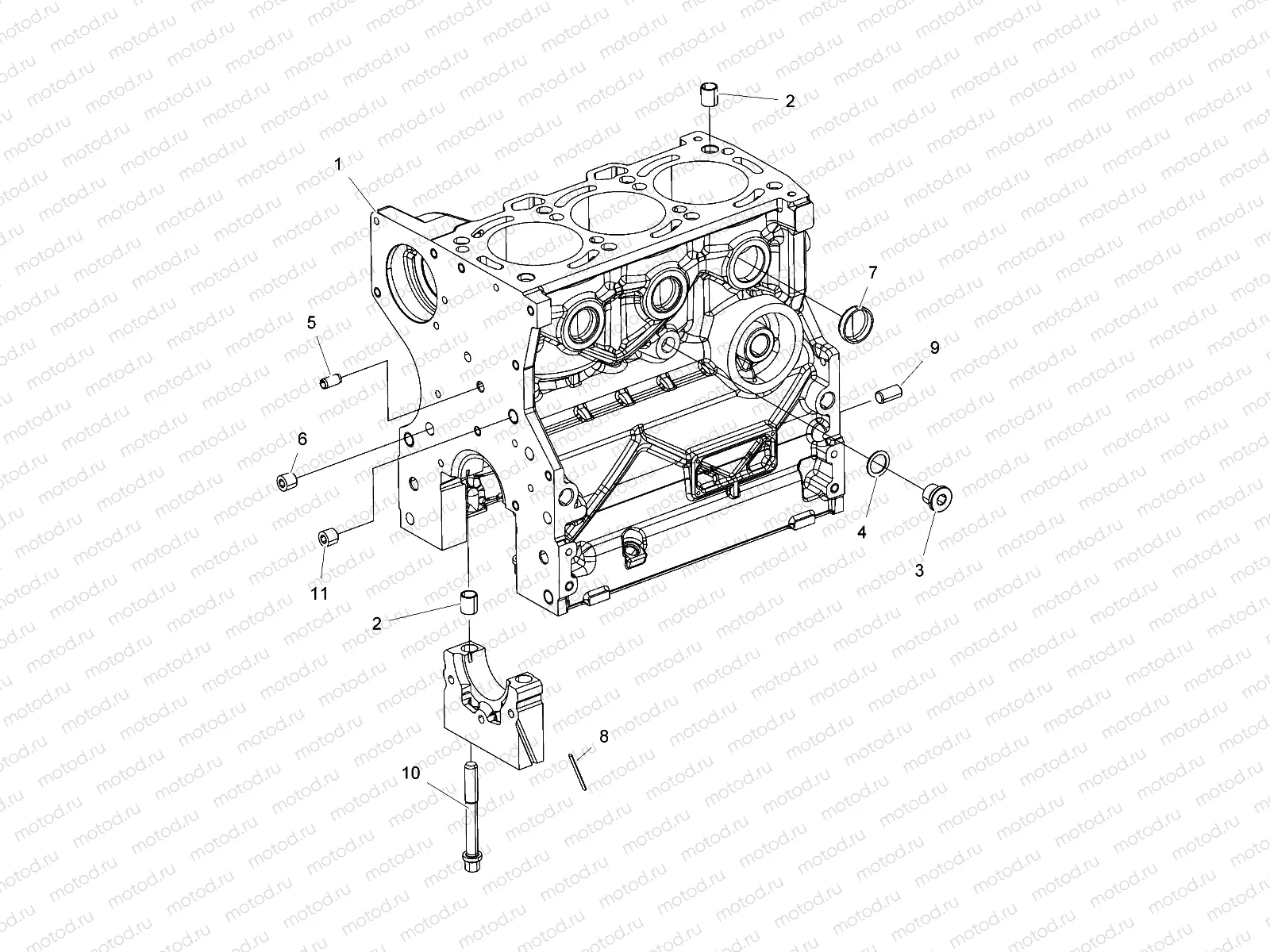 ENGINE | ENGINE, CRANKCASE - R16RVAD1A1 (49RGRCRANKCASE15DSL)
