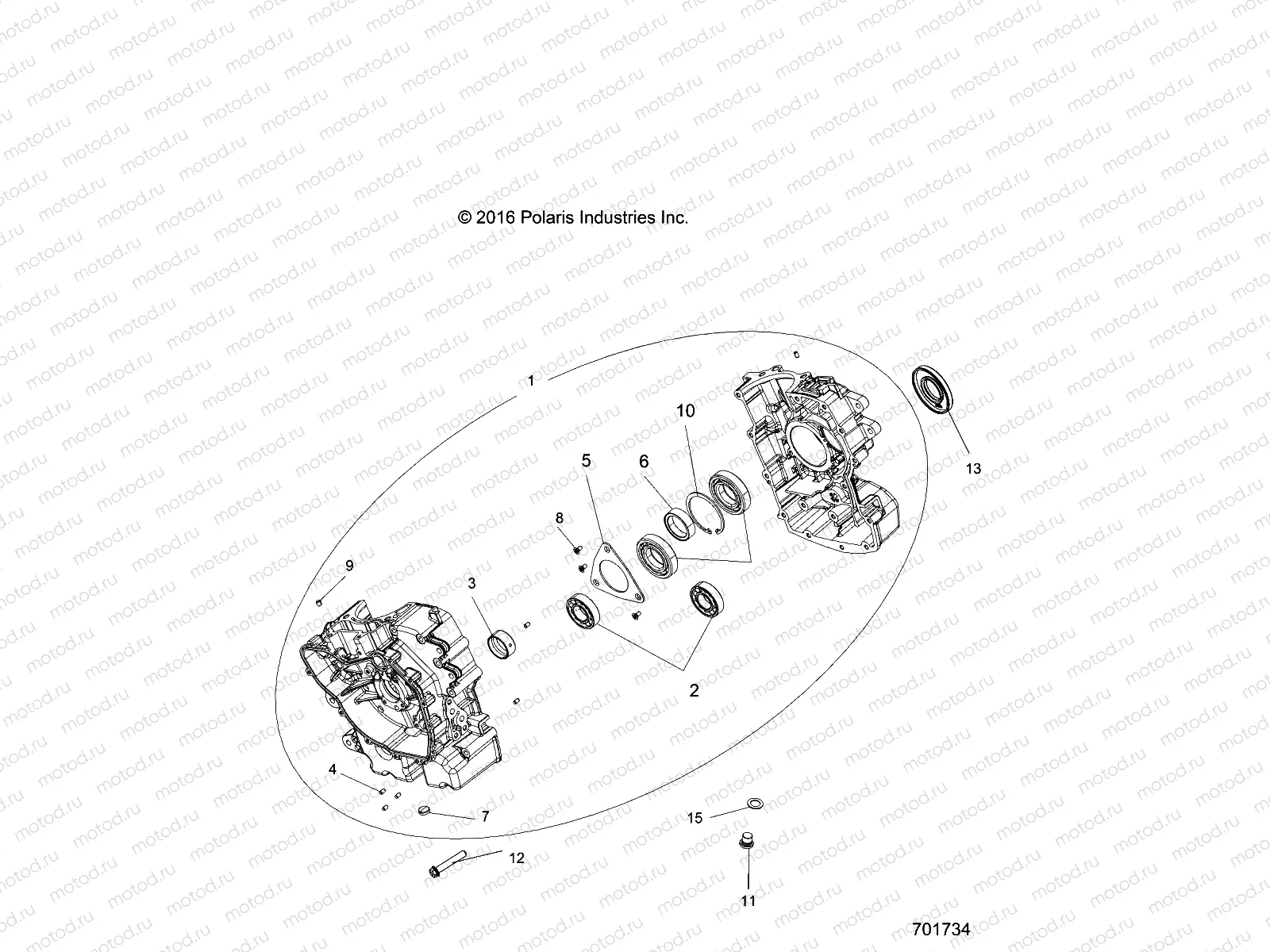 ENGINE | ENGINE, CRANKCASE - R17RMH57A4 (701734)