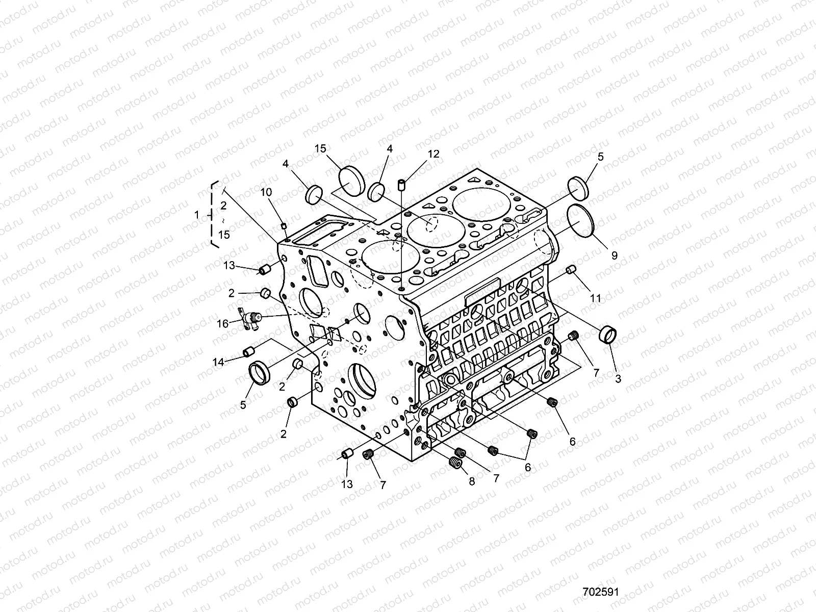 ENGINE | ENGINE, CRANKCASE - R21RRED4FA/NA/SCA (702591)