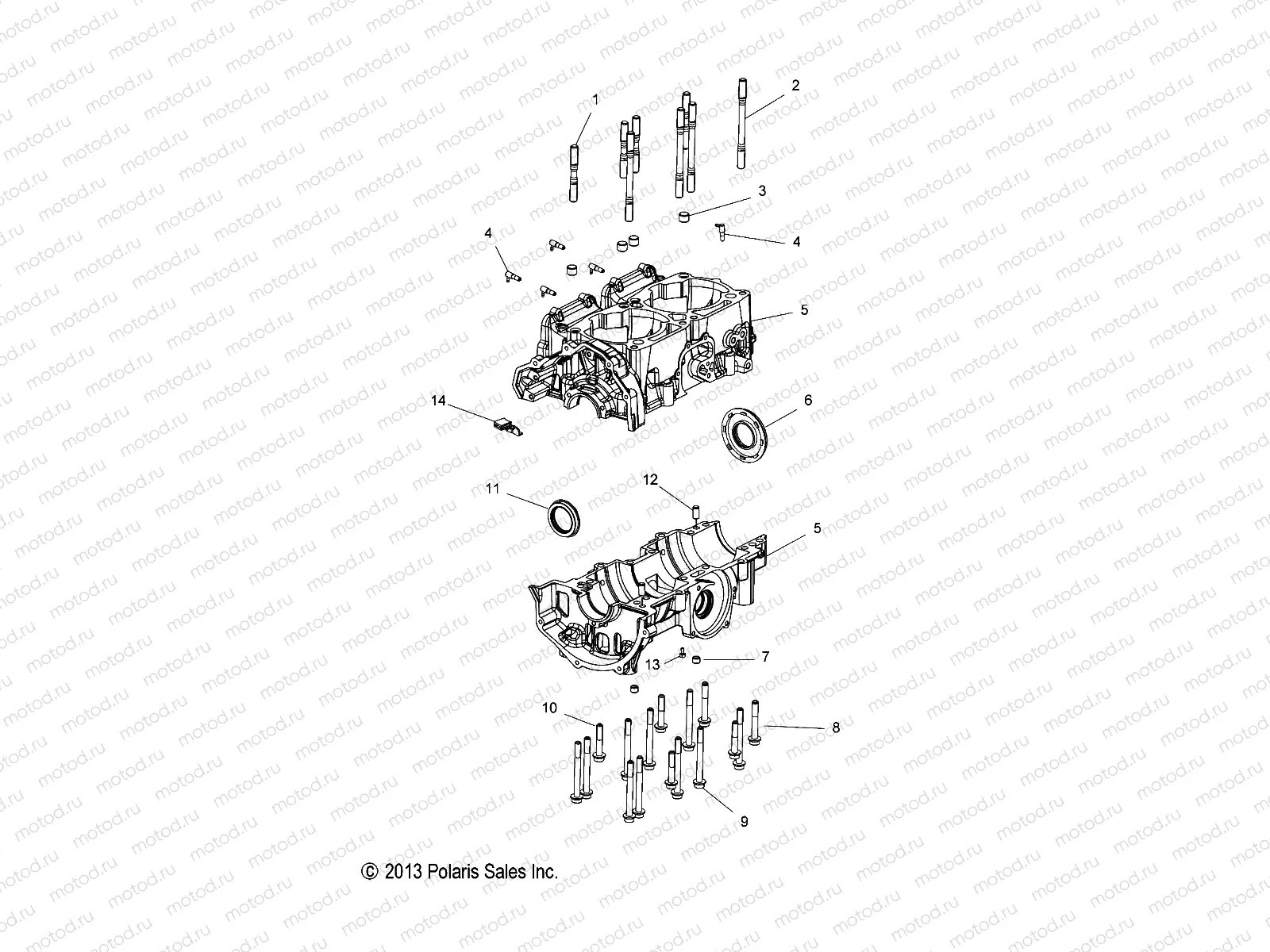 ENGINE | ENGINE, CRANKCASE - S20EFK6PS/6PEB (49SNOWCRANKCASE136LE)
