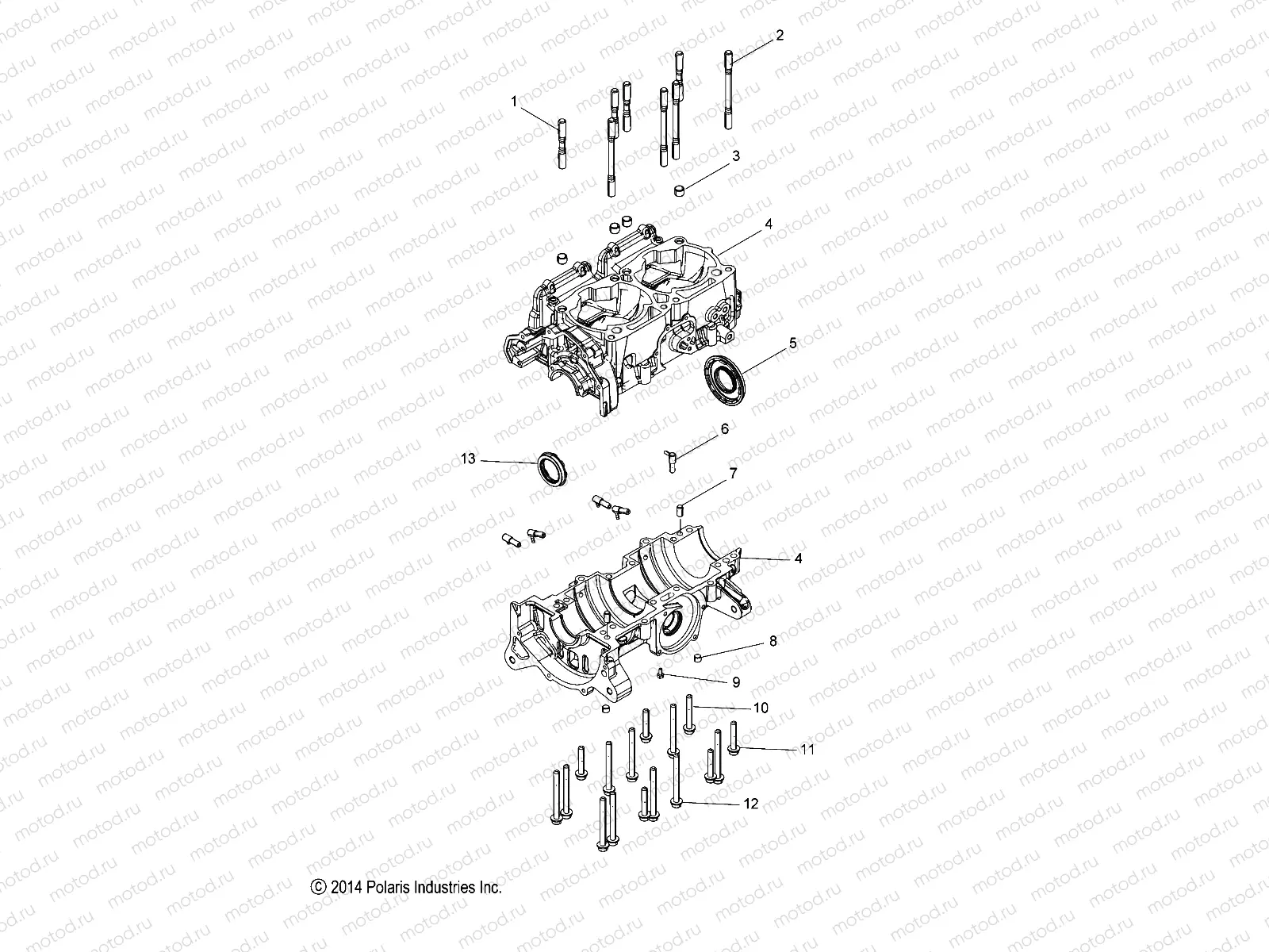 ENGINE | ENGINE, CRANKCASE - S21EDB6PSL (49SNOWCRANKCASE156LE)