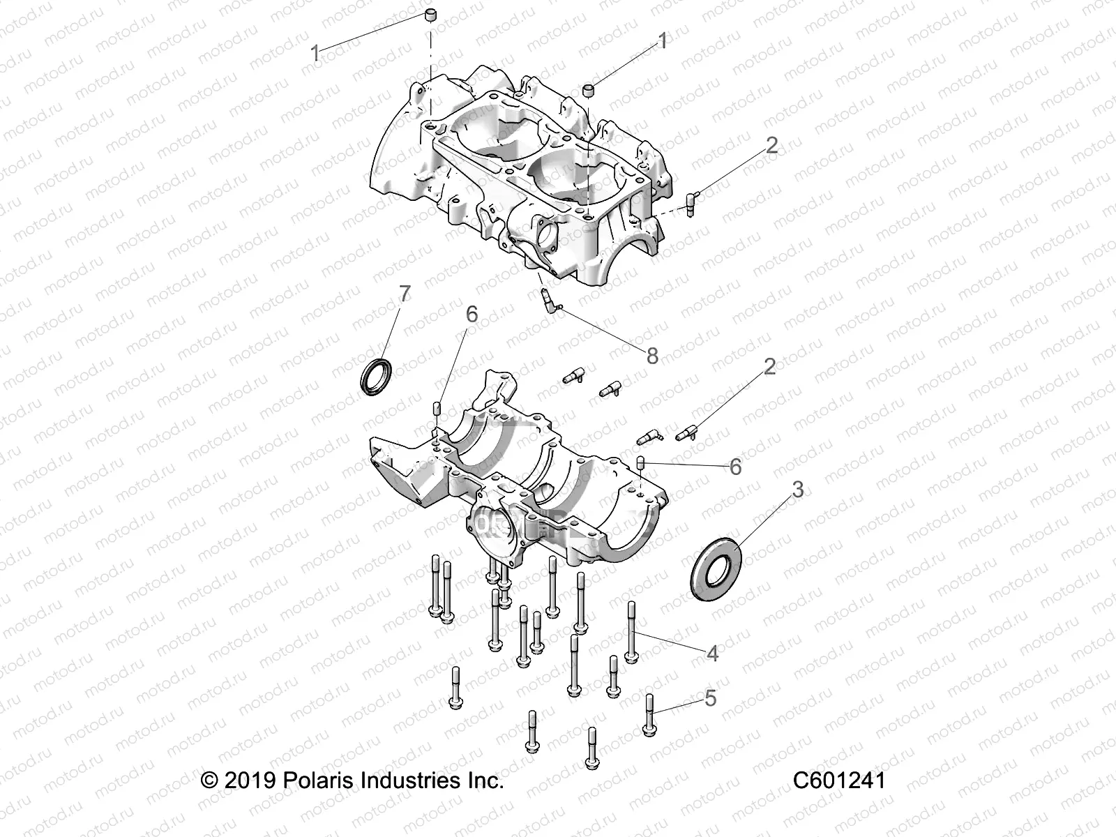 ENGINE | ENGINE, CRANKCASE - S22TDV8RS/8RE ALL OPTIONS (C601241)