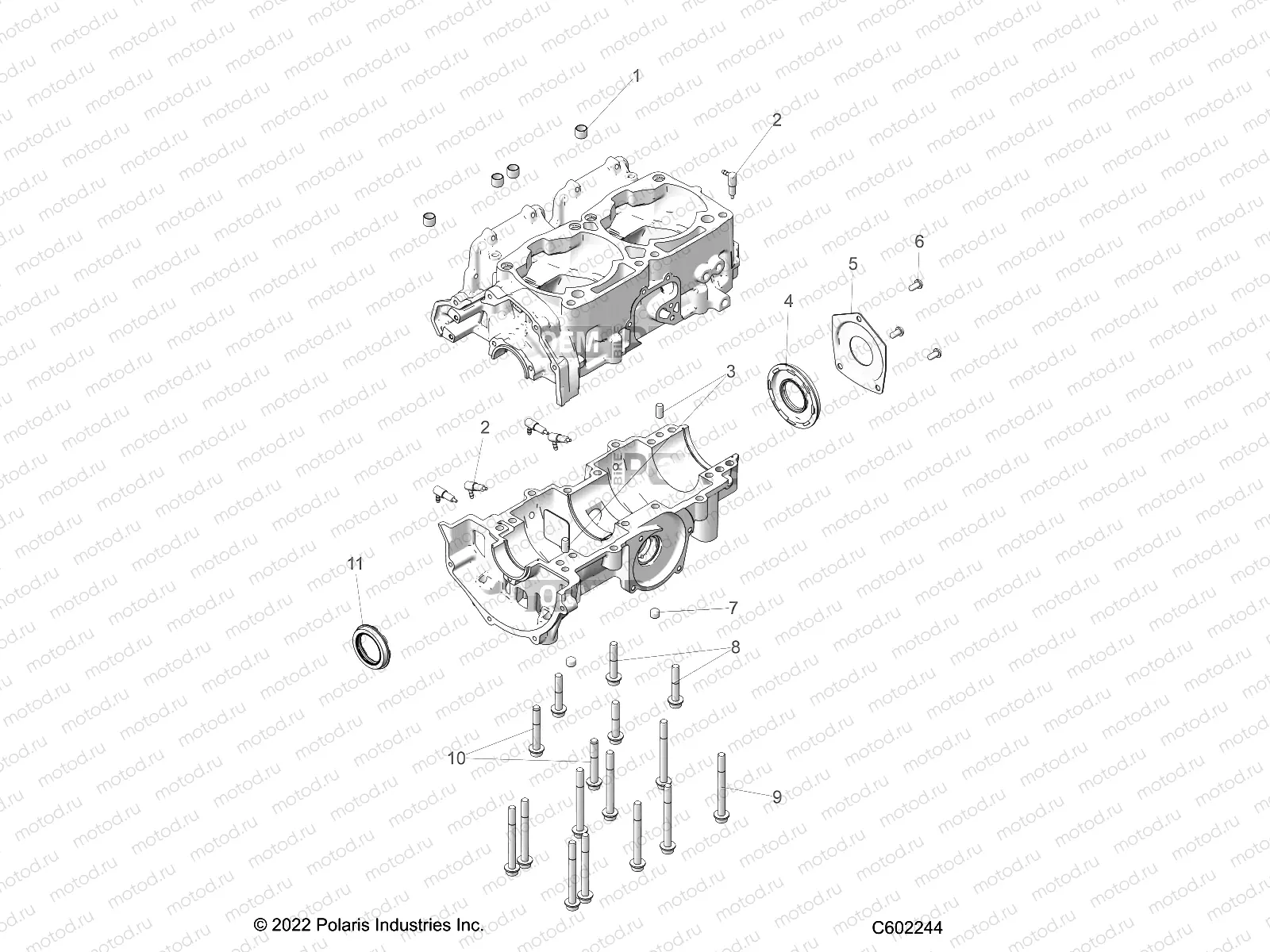 ENGINE | ENGINE, CRANKCASE - S23MDX6DSA/6DEA (C602244)