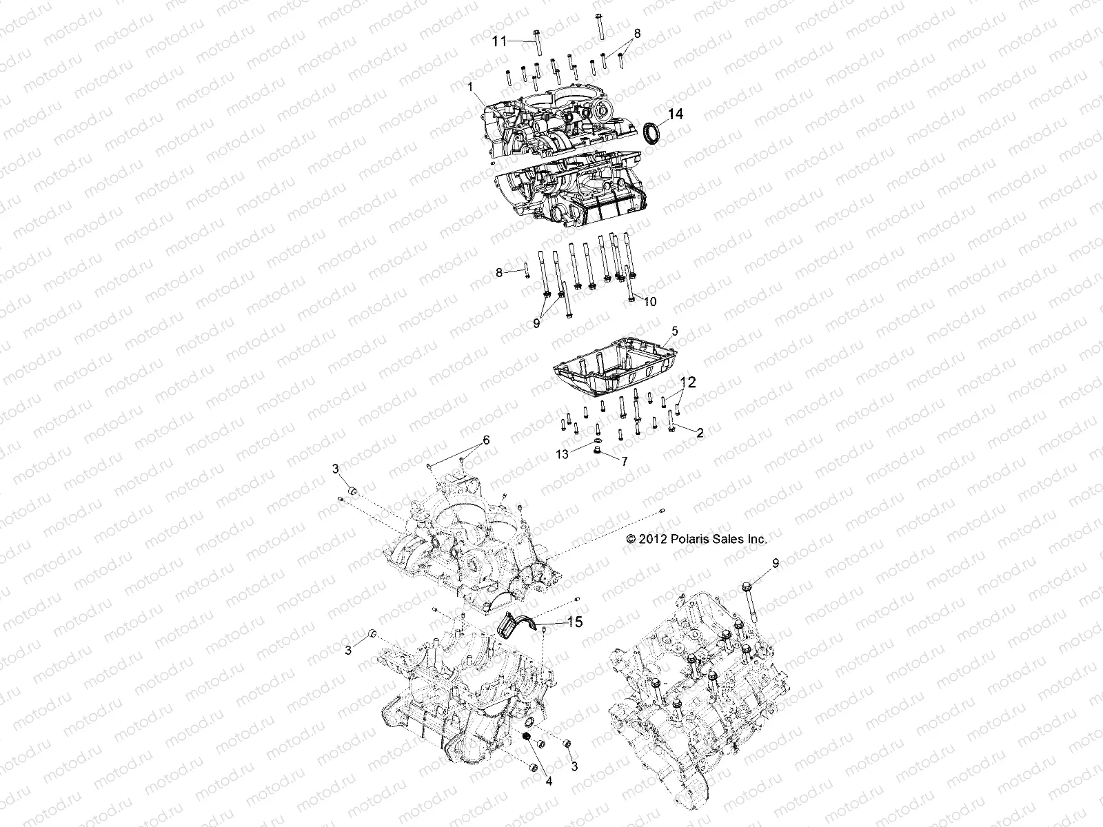ENGINE | ENGINE, CRANKCASE - Z14JT87AD/9EAO/9EAOL/9EAL (49RGRCRANKCASE13RZRXP4I)