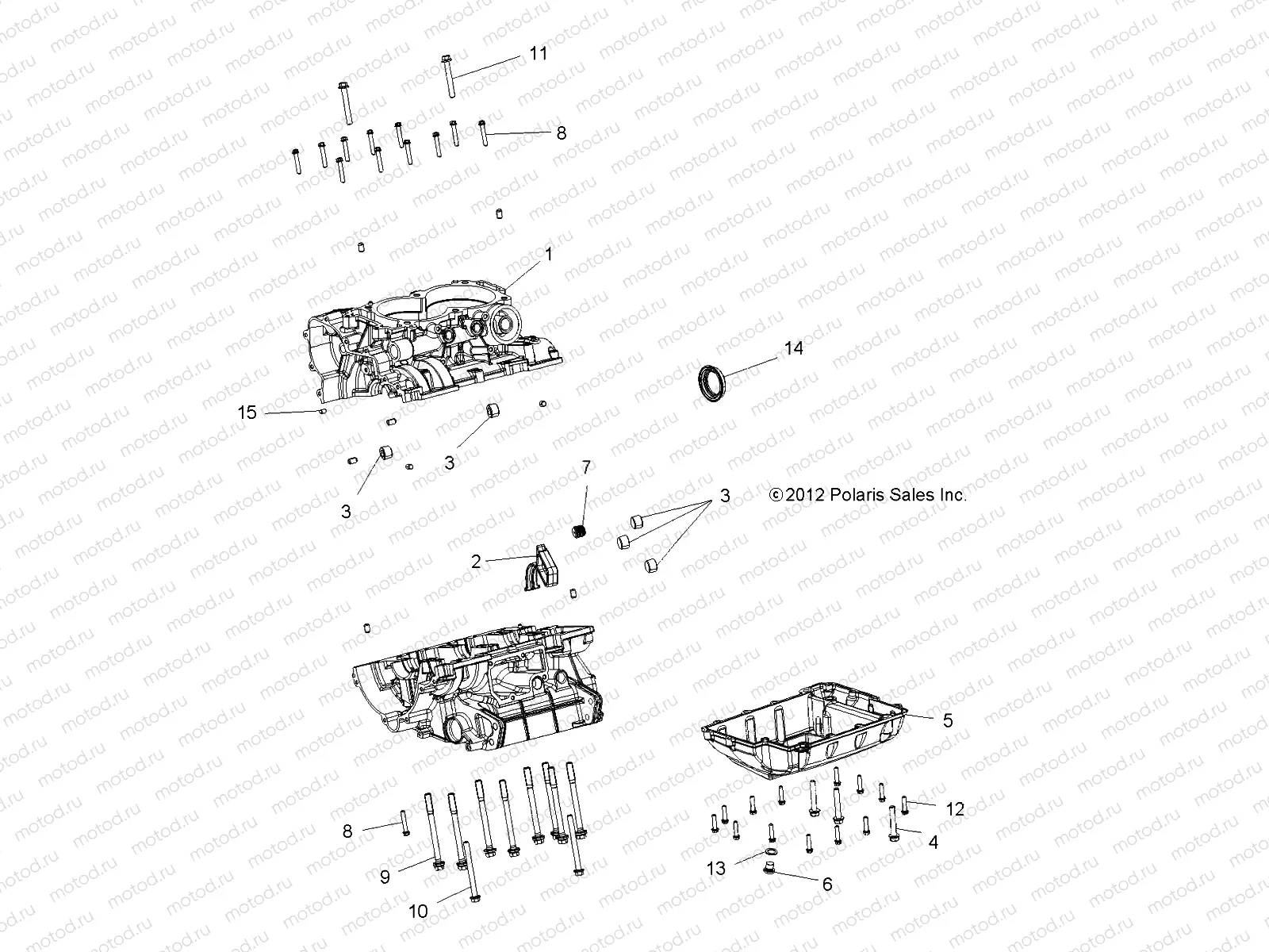 ENGINE | ENGINE, CRANKCASE - Z19VBA87A2/E87AG/AK/LG (49RGRCRANKCASE13900XP)