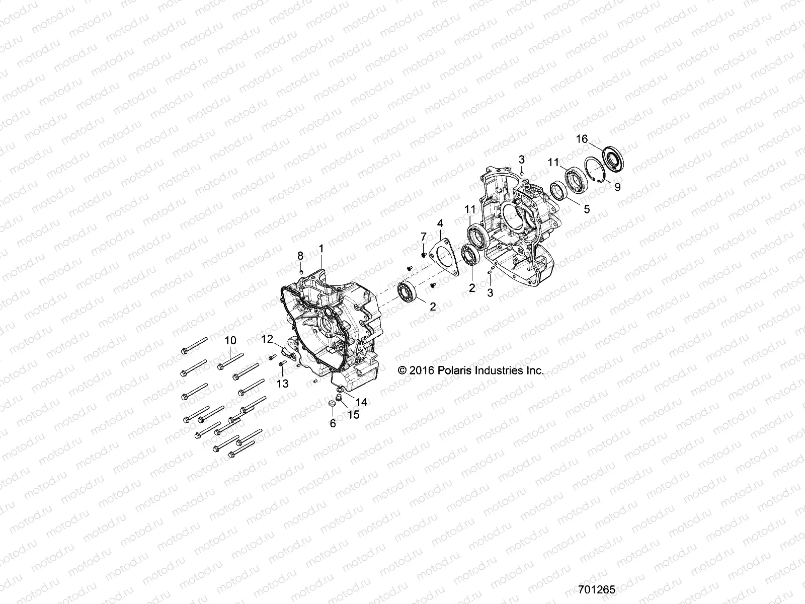 ENGINE | ENGINE, CRANKCASE - Z19VHA57F2 (701265)